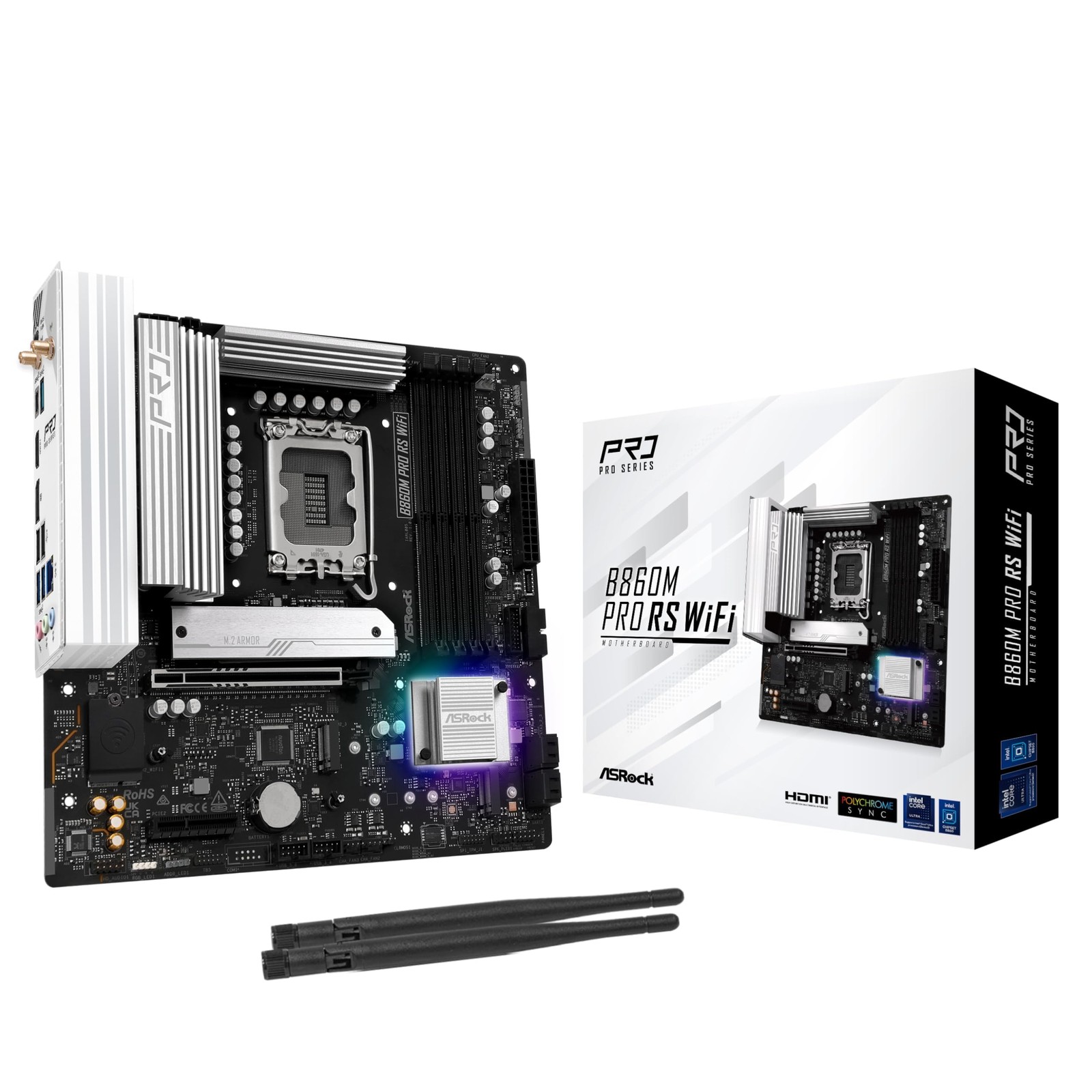 ASRock B860M Pro RS WiFi Micro-ATX Motherboard MB6704