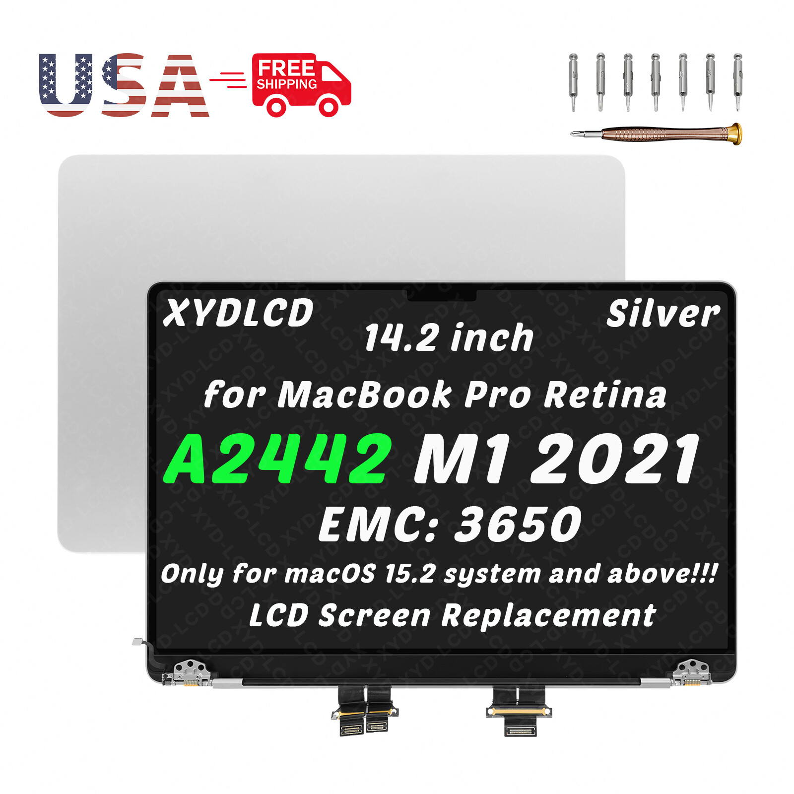 14″ for MacBook Pro A2779 M2 2023 EMC 8102 MPHE3 MPHF3 MPHG3 LCD Screen Display