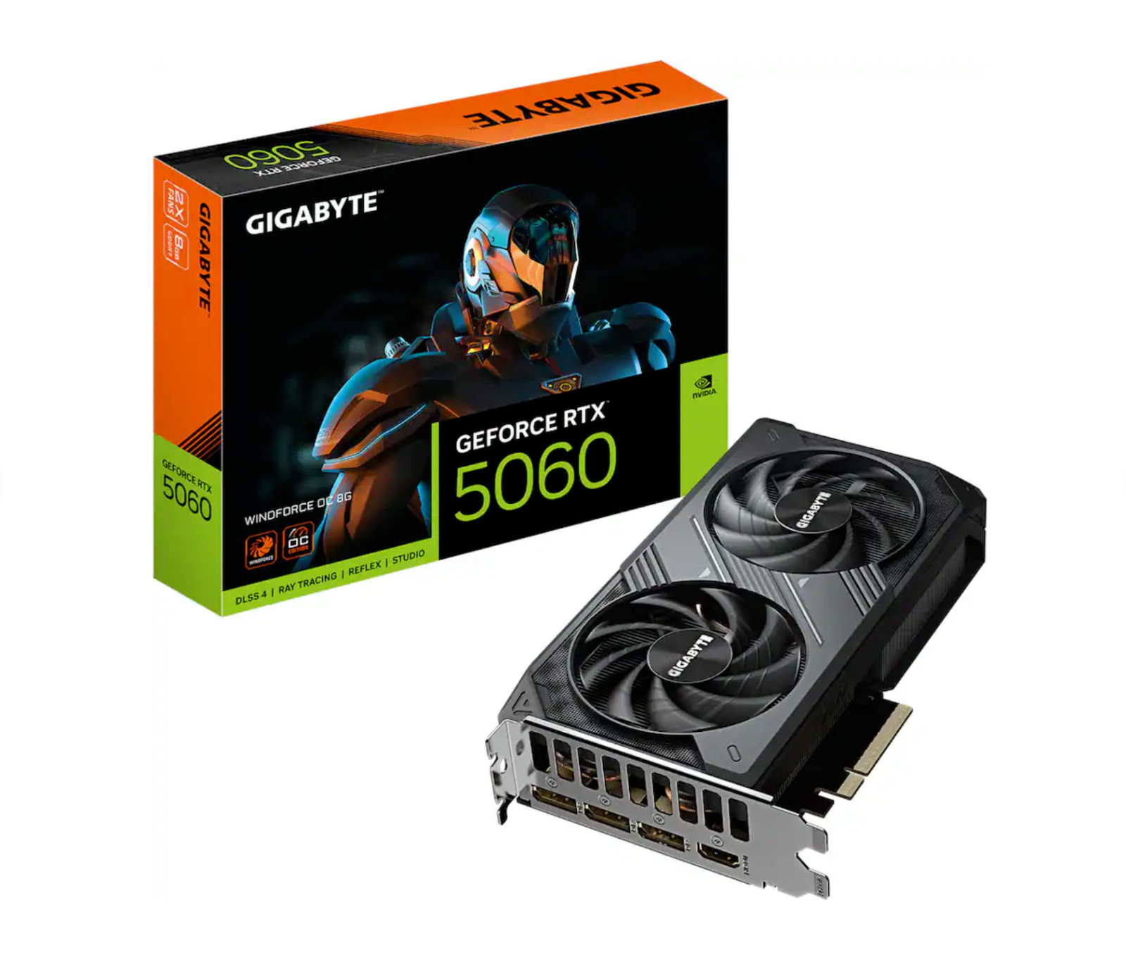 GIGABYTE WINDFORCE GeForce RTX 5060 8GB GDDR7 PCI Express 5.0 Graphics Card