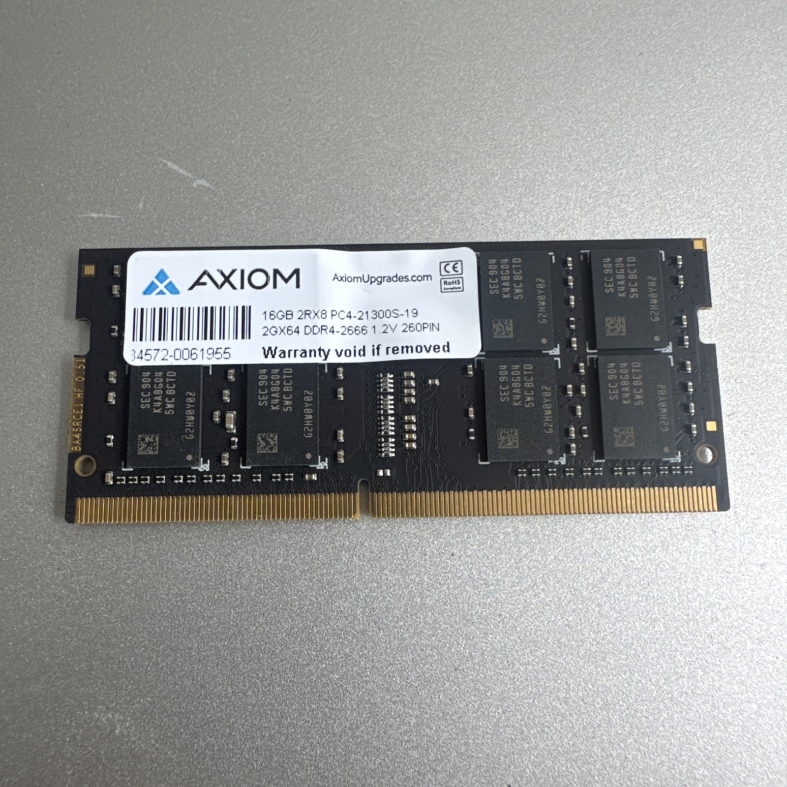 AXIOM 16GB 2RX8 PC4-21300S-19 2GX64 DDR4-2666 1.2V SODIMM TESTED 👍