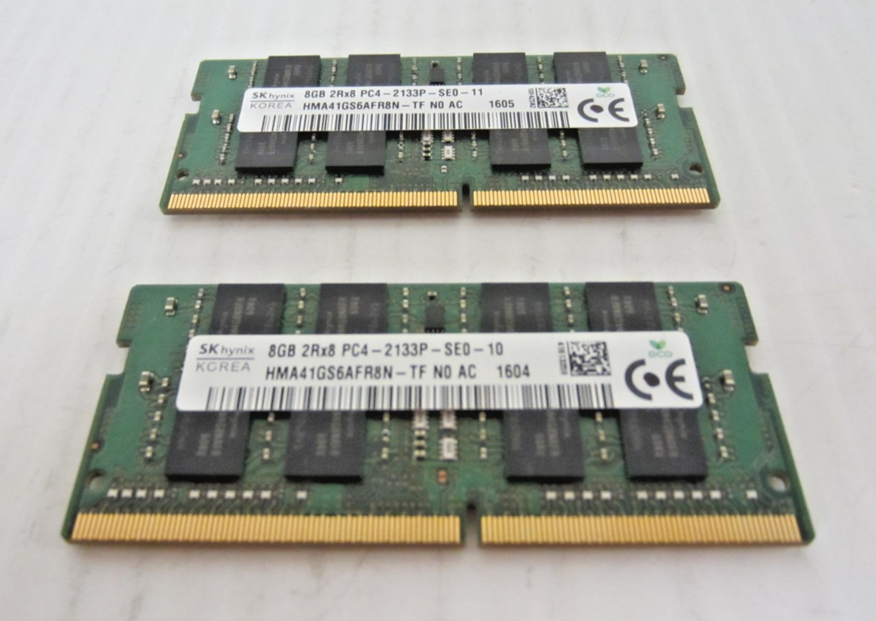 SK Hynix 16GB (2x 8GB) 2Rx8 PC4-2133P-SE0-11 HMA41GS6AFR8N-TF N0 AC