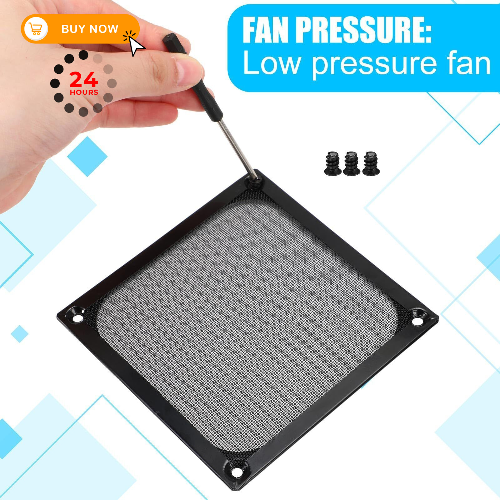 MorningRo 10 Pcs 120 mm Computer Fan Filter Grills with 40 Screws and…