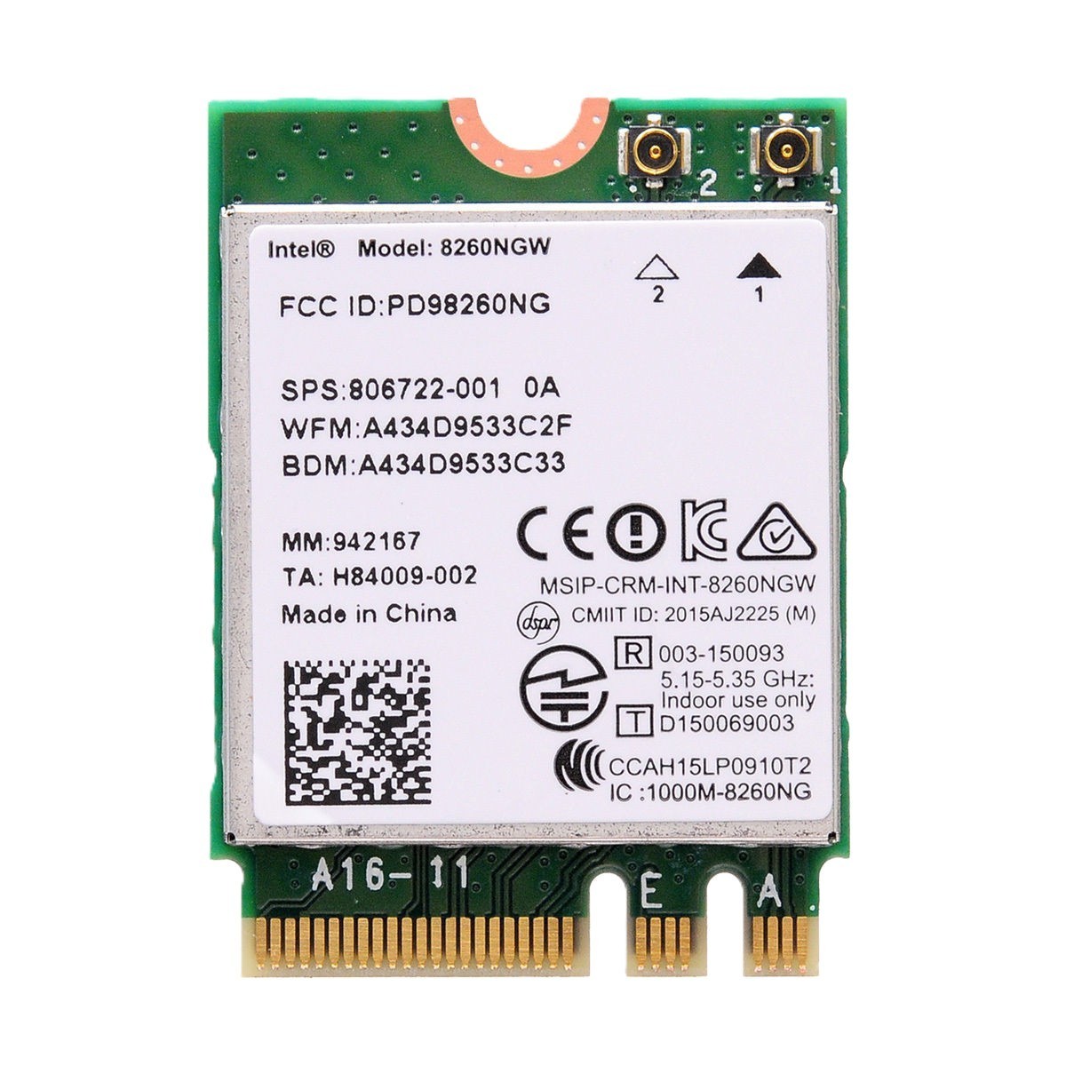 (LOT OF 10) Intel 8260NGW Wireless AC+BT4.2 Wi-Fi Card
