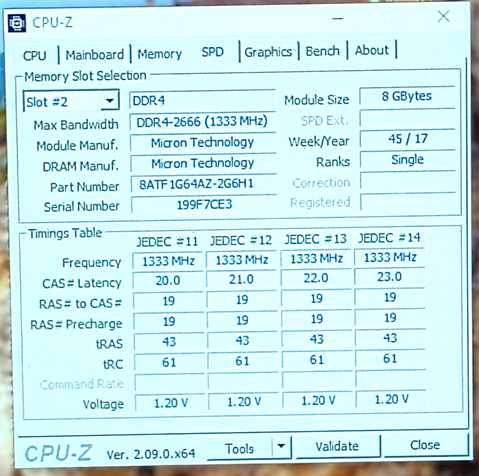 HMA41GU6AFR8N-TF SK Hynix 8GB PC4-2133P-UB0-11 2Rx8 DDR4 Desktop Memory RAM