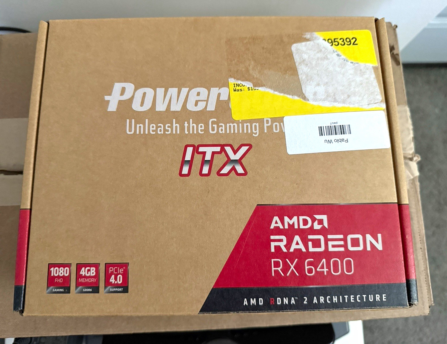 PowerColor AMD Radeon RX 6400 4GB PCIe 4.0 4K Graphics Card Fan/Heatsink