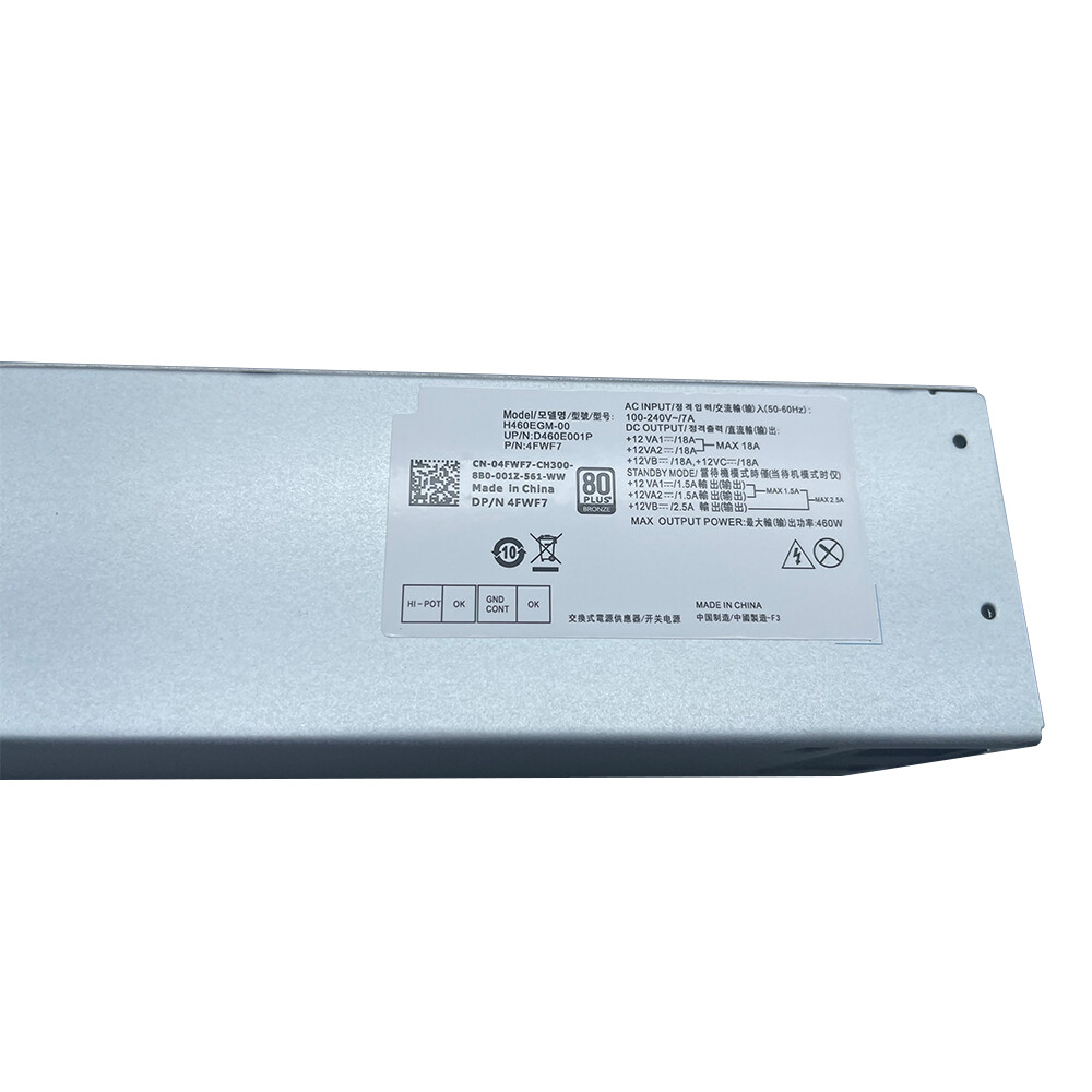 For DELL 7070/7060/5060 G5-5090 460W Power Supply 4FWF7 H460EBM00 6+4+4+6+8 Pin