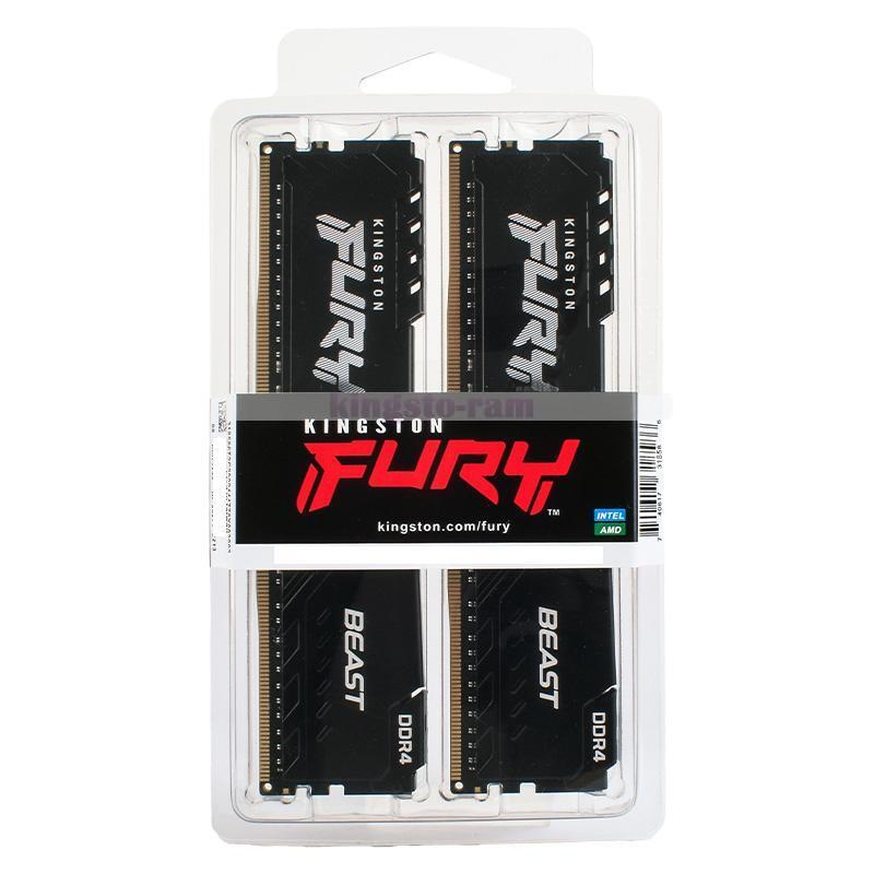 Kingston FURY Beast 8GB/16GB/32GB DDR4 2666 3200 MHz Desktop Memory Kit 288-Pin