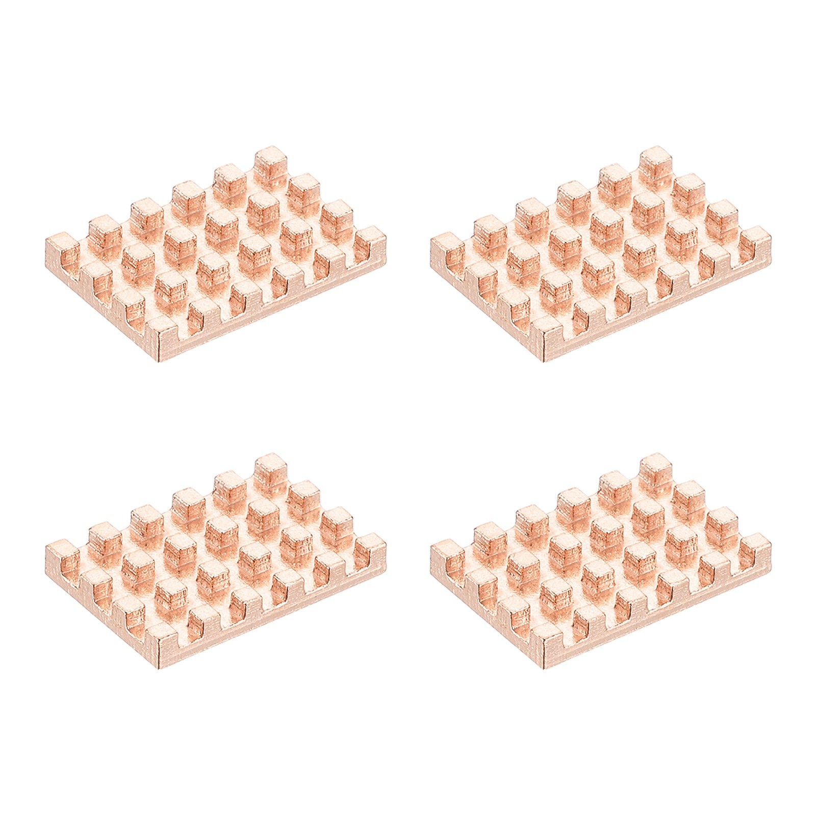 4 Pcs Copper Heatsink 10x15x2mm, Heat Sink Cooler Radiator for Raspberry Pi
