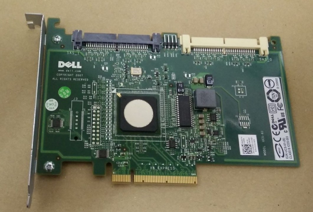 2x Dell JW063 R510 R710 Server PERC 6/IR SAS/SATA RAID Controller Card