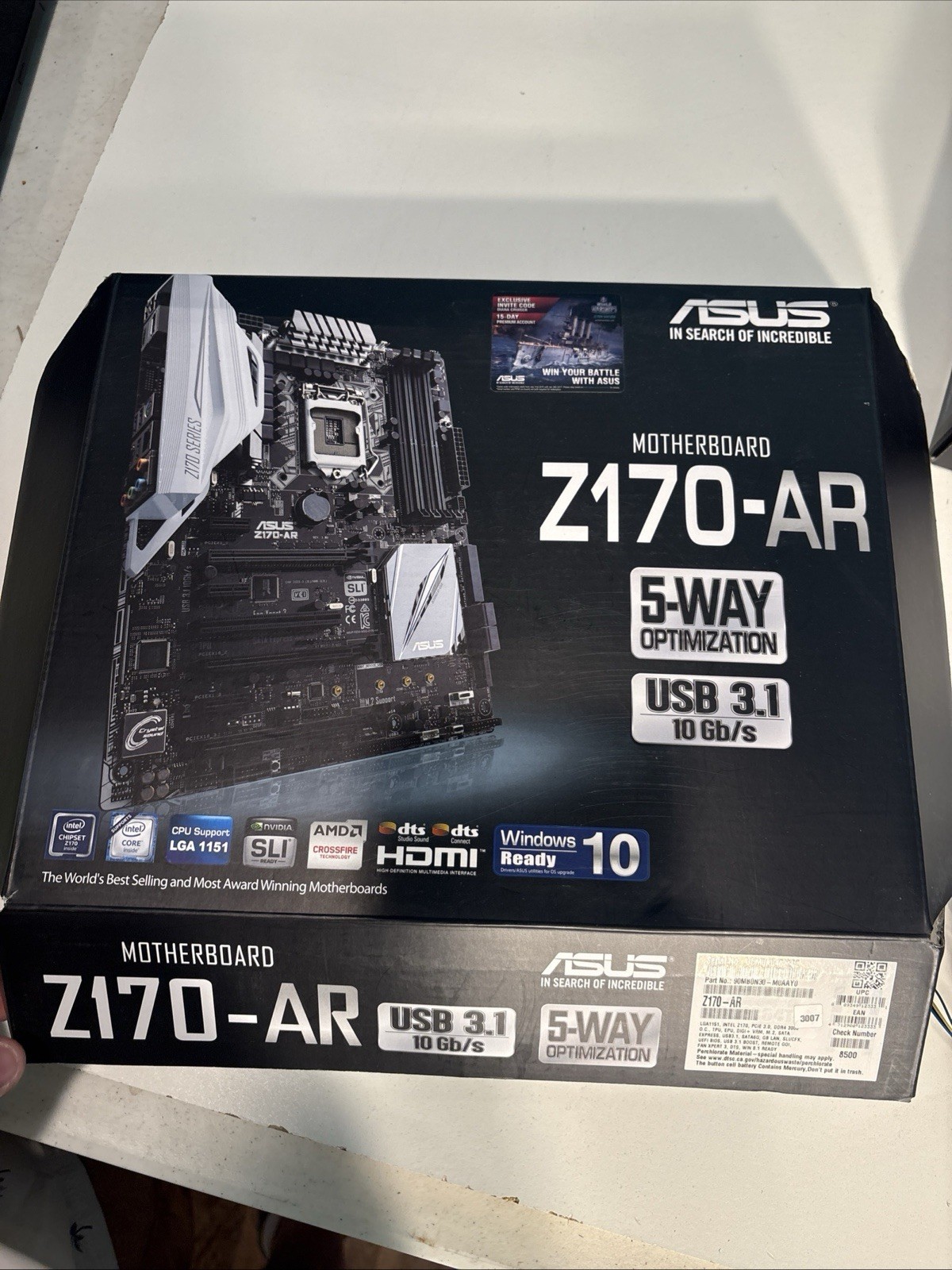 ASUS Z170-AR LGA 1151 Intel Z170 ATX Motherboard