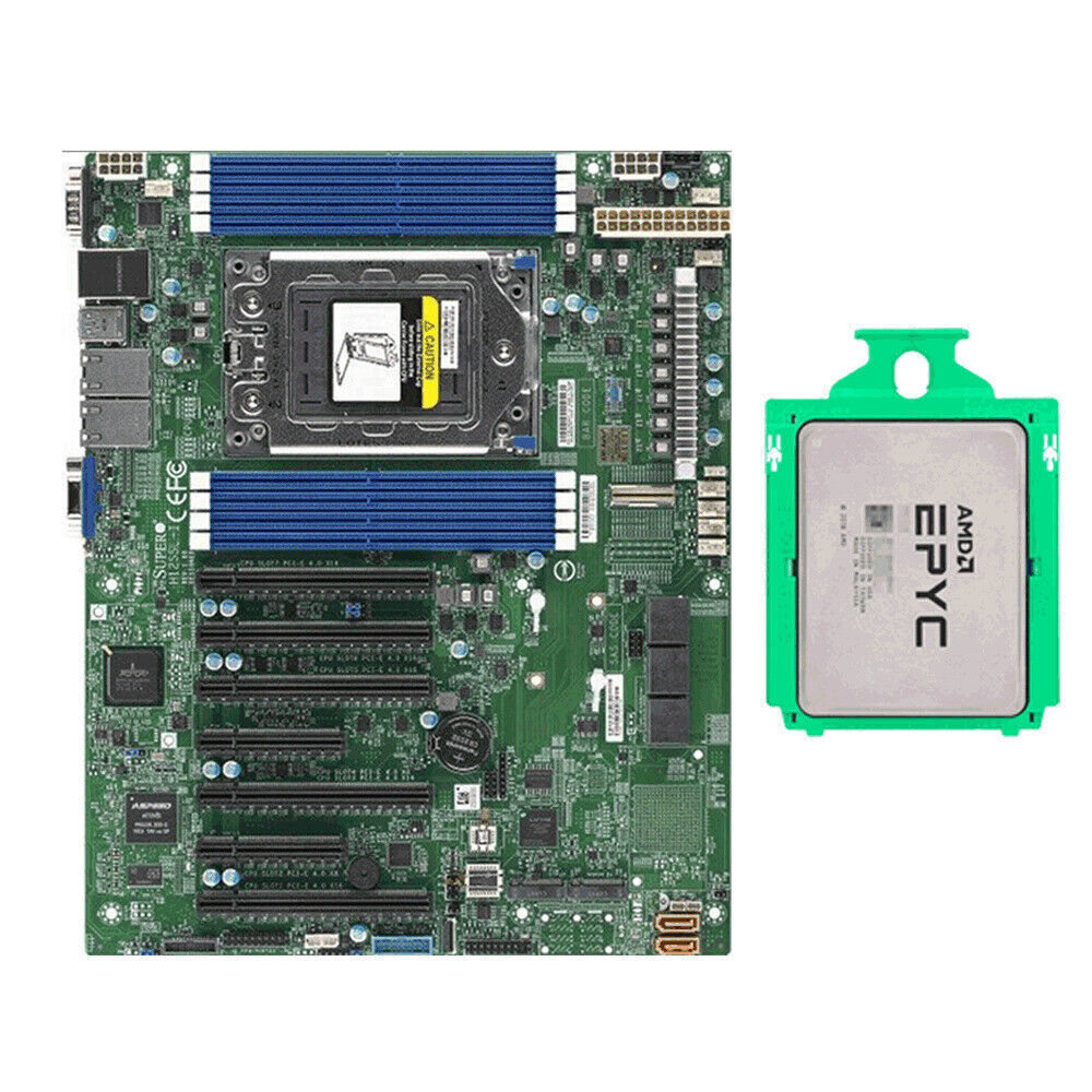 Supermicro H12SSL-i Motherboard＋AMD EPYC 7282 CPU 16 Cores 2.8GHz-3.2GHz
