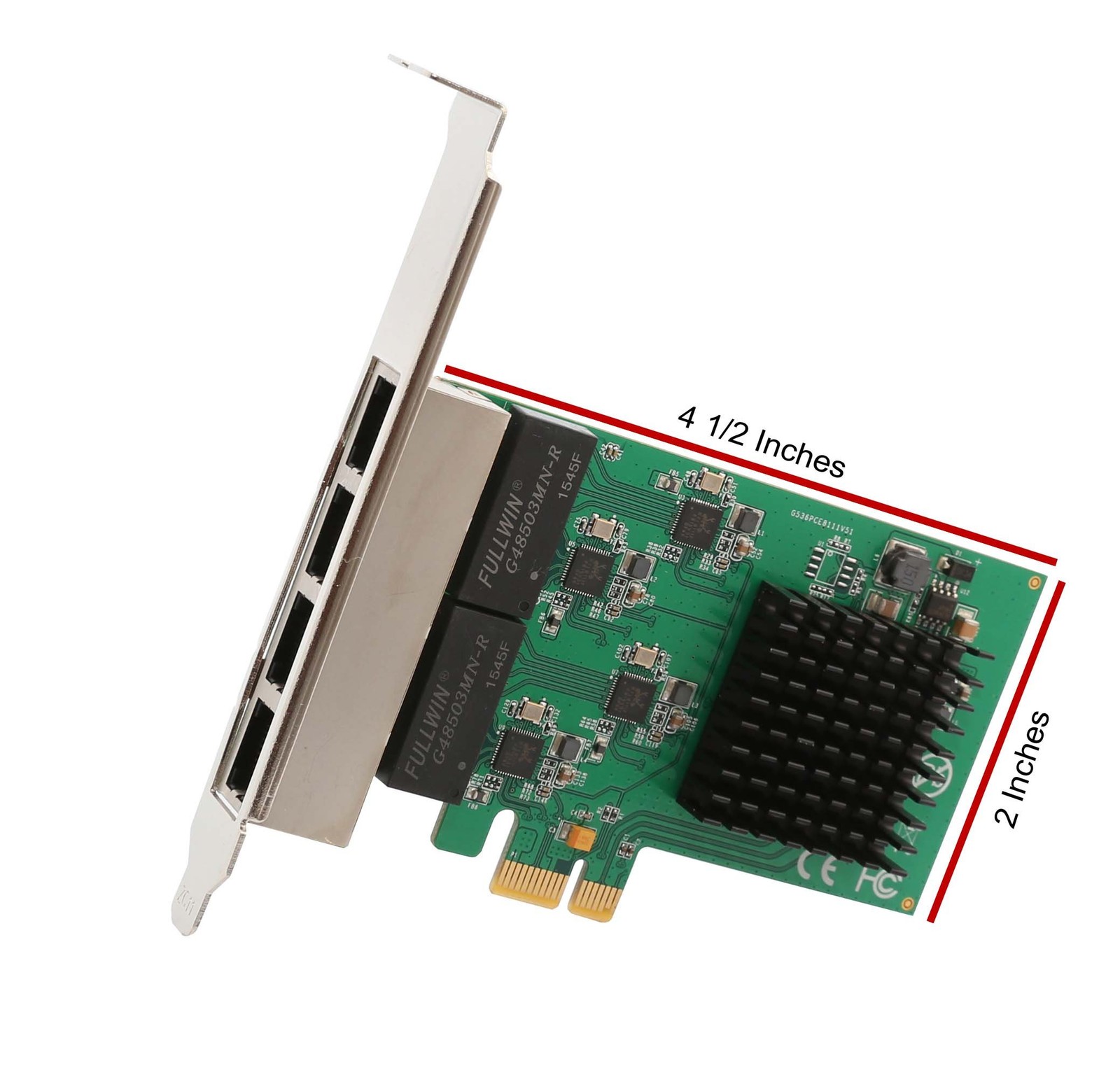 4 Port Quad Gigabit Ethernet PCI Express 2.1 PCI-E x1 Network Interface Card …