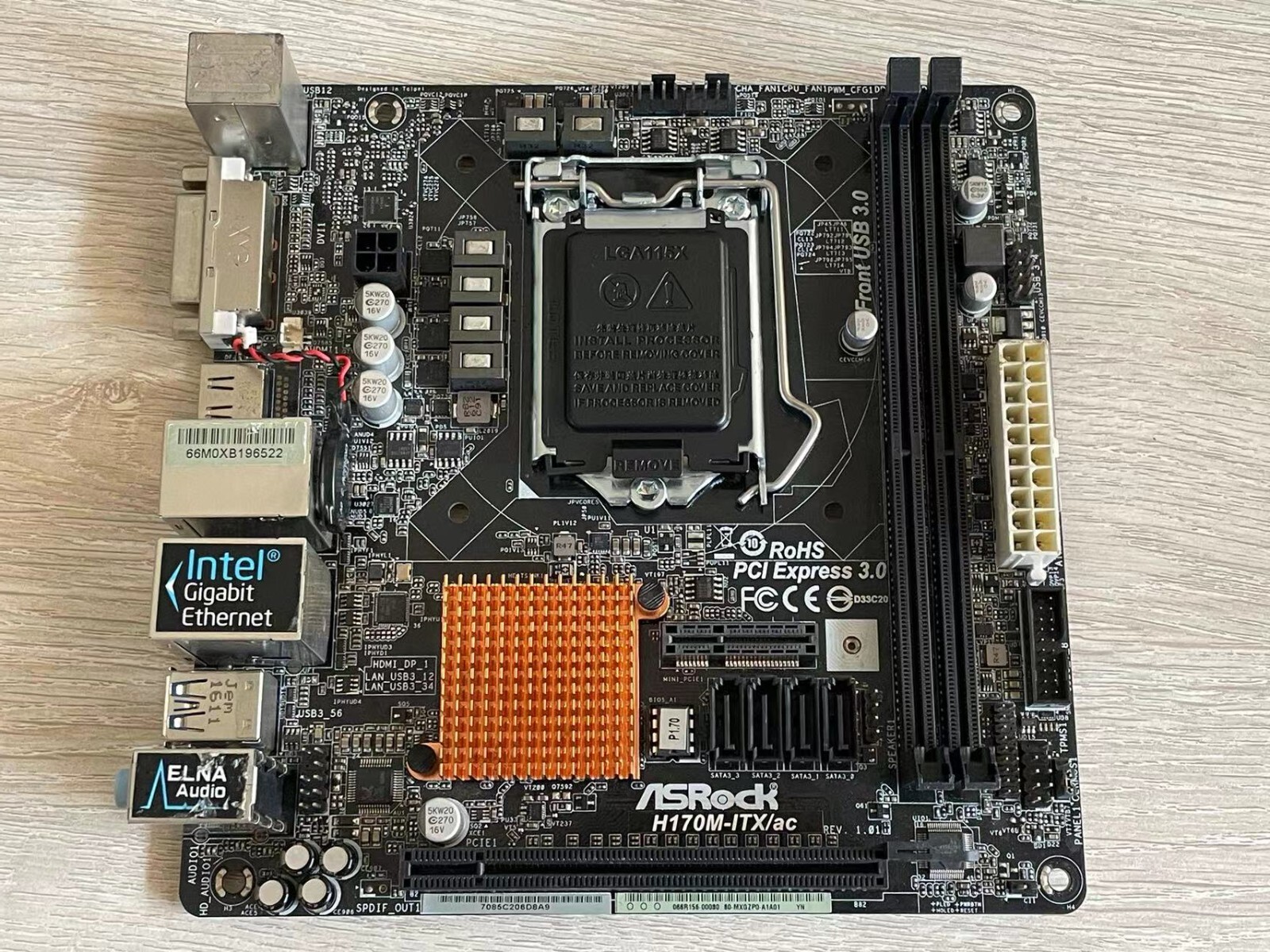 ASRock H170M-ITX/AC / H170M-ITX/DL 1151 DDR4 Mini-ITX Motherboard Intel H170