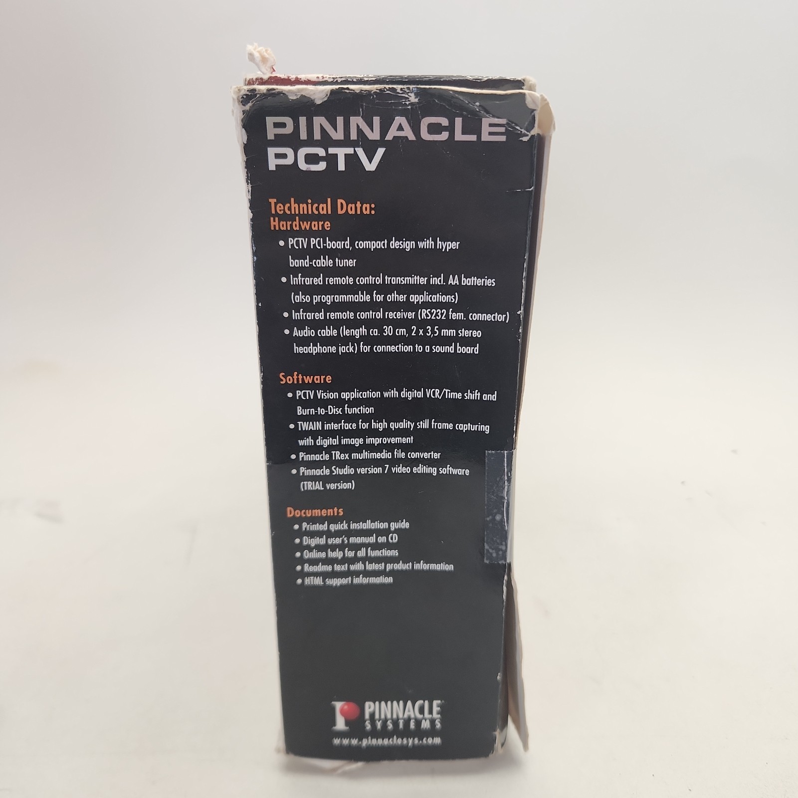 Pinnacle Systems Studio PCTV PCI Windows 95/98/Me/2000