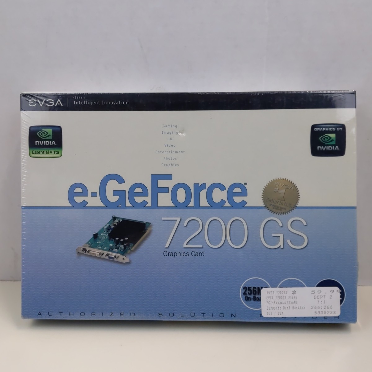 EVGA NVIDIA eGeForce 7200 GS 256MB PCIE Graphics Card New Sealed Retro PC