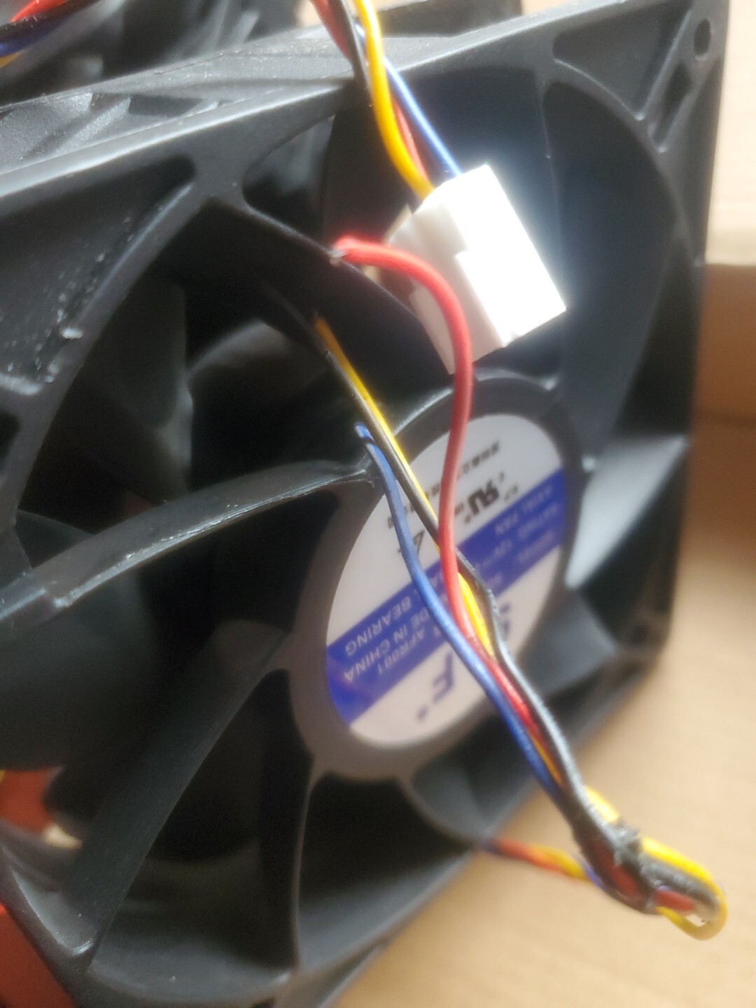 SLF SG121238BS AFR001 12V 2.1A 6200RPM Axial Fan 120*120*38mm w/ Molex Adapter