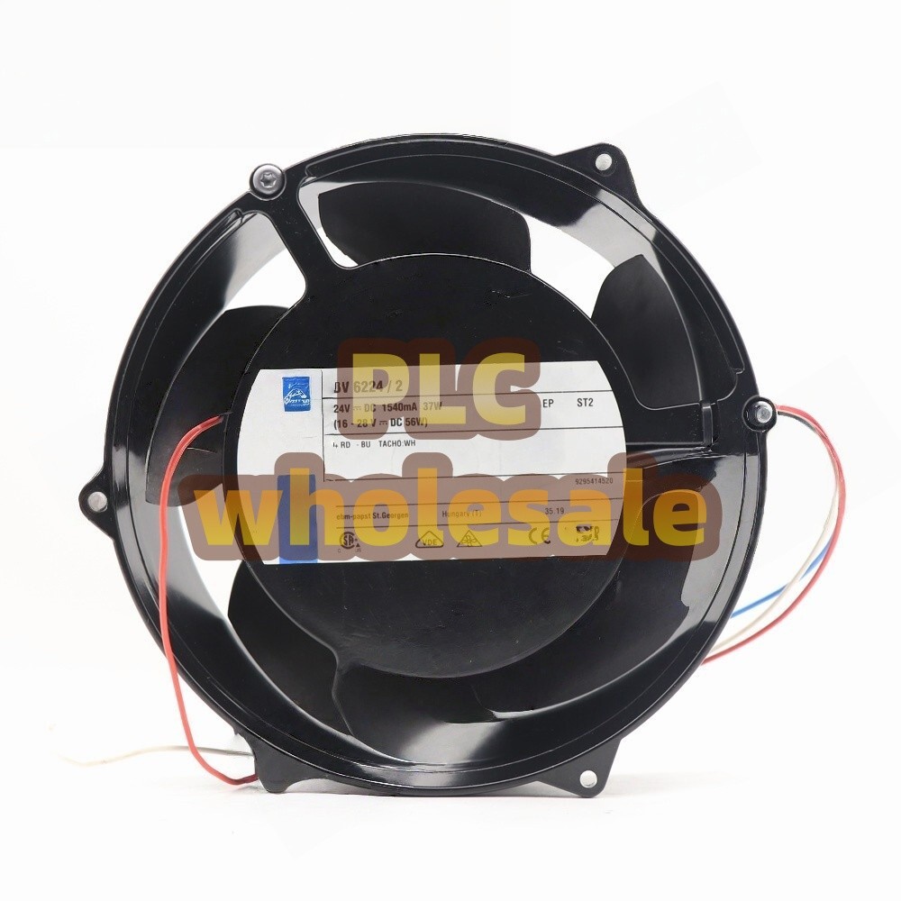 For Ebmpapst DV6224/2 Axial Fan 24VDC 37W 172*172*51MM 3-wire Inverter