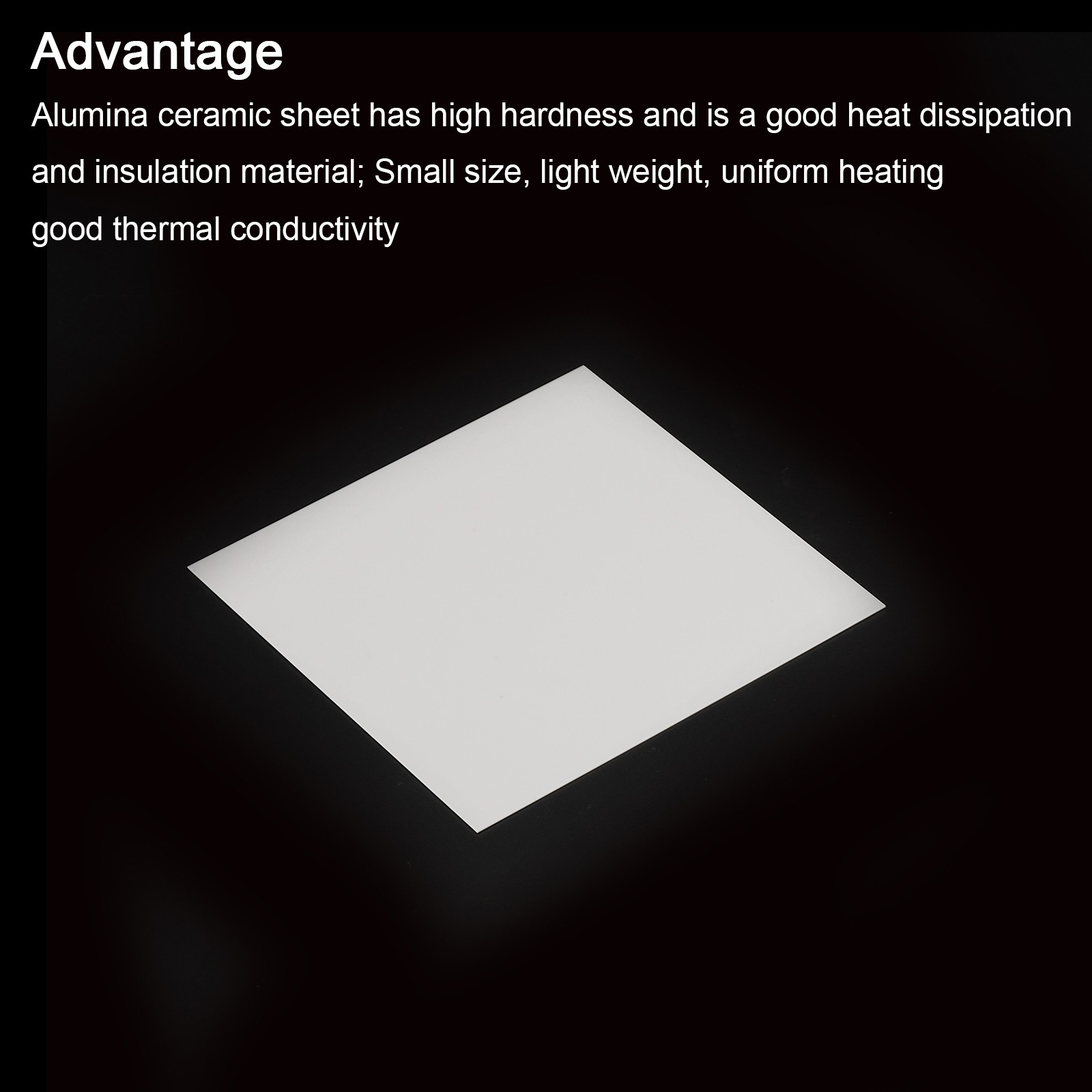 2PCS 100x100x1mm Alumina Ceramic Sheet Insulating