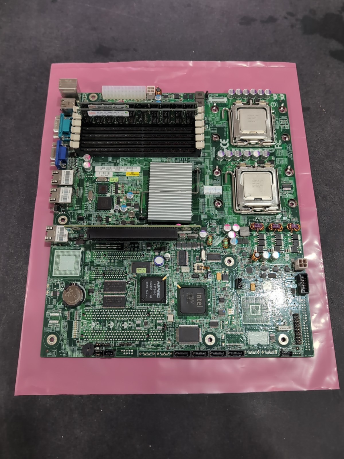 Dell CN-0C295H Socket 771 Dual Xeon Server Motherboard W/ 8 GB W/ 2 Intel CPUs