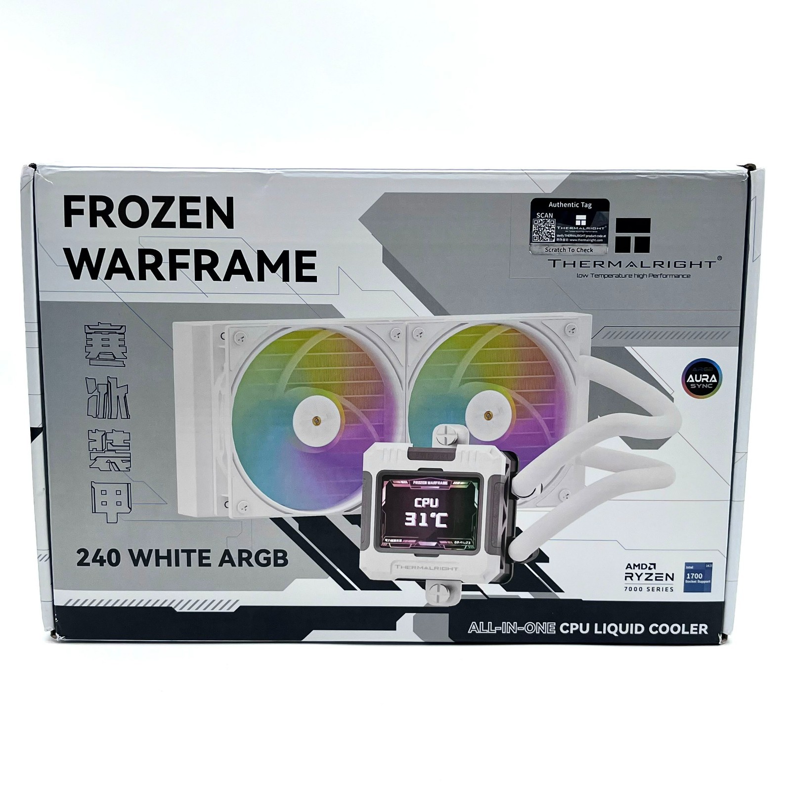 Thermalright Frozen Warfreame 240 White ARGB CPU Liquid Cooler Model TL-P12W-S