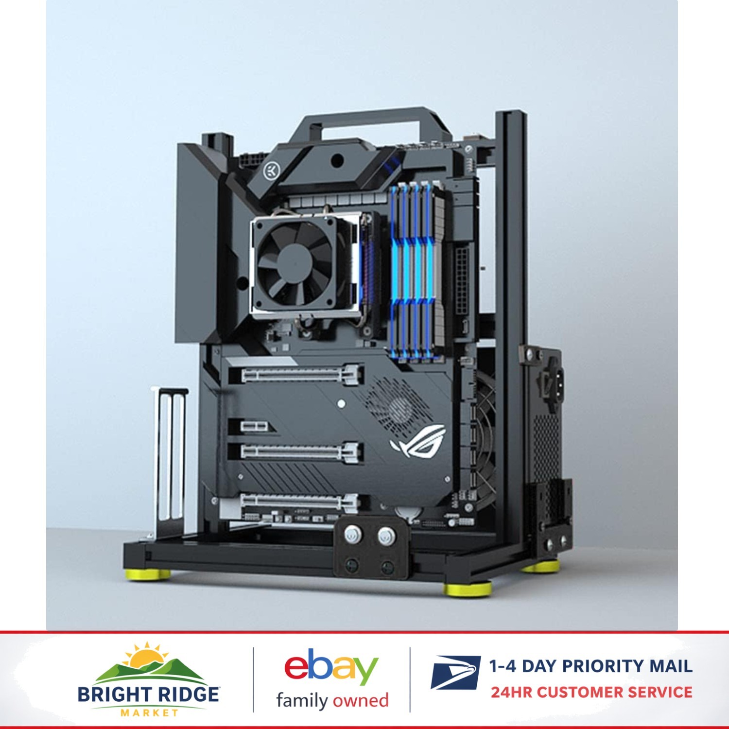DIY Mini-Tower Computer Case with Versatile Motherboard Support & Aluminum Frame