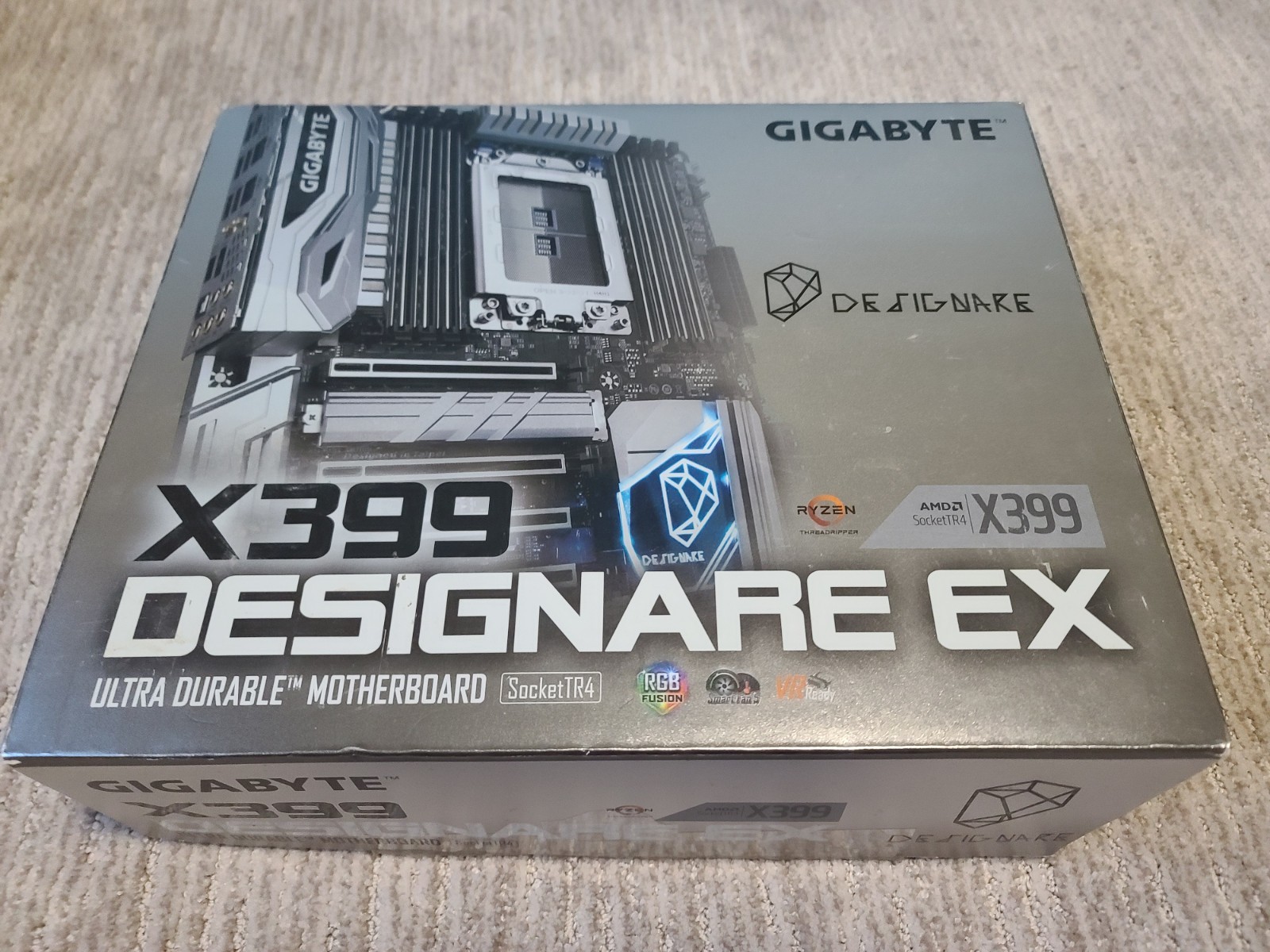 GIGABYTE X399 Designare EX AMD TR4 Ryzen Thread Ripper Motherboard NEVER USED