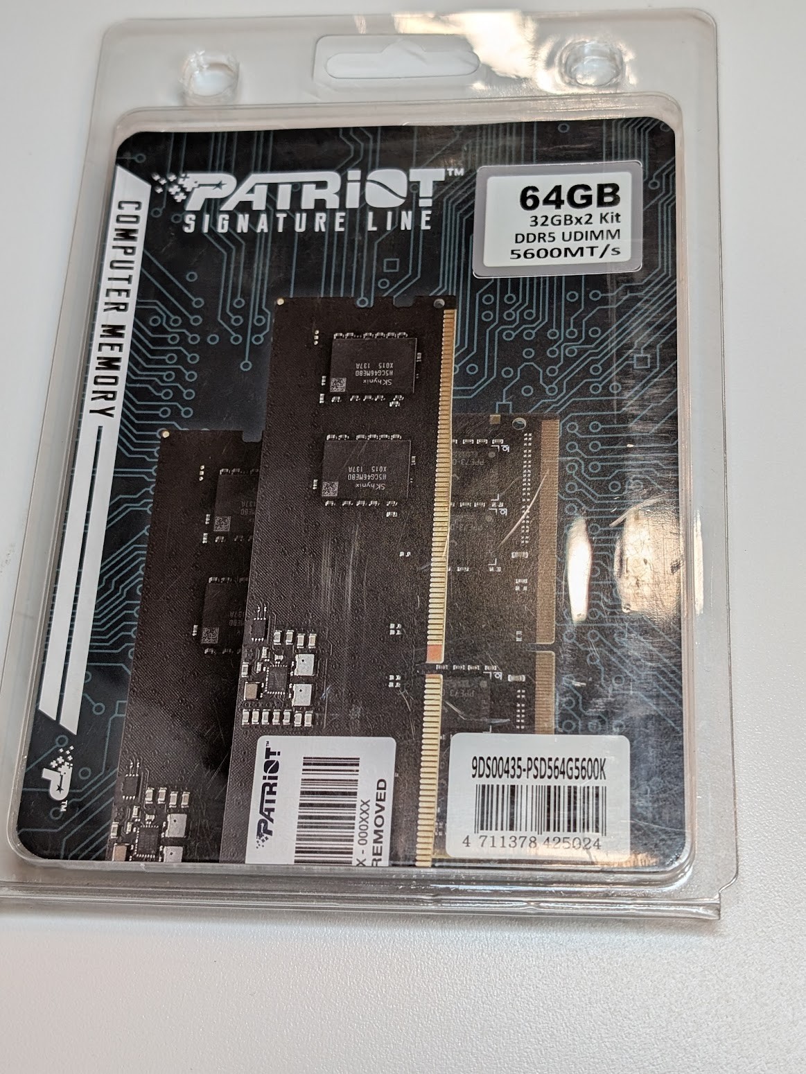 Patriot Signature Line 64GB 2x32GB DDR5 5600 CL46 JEDEC Desktop