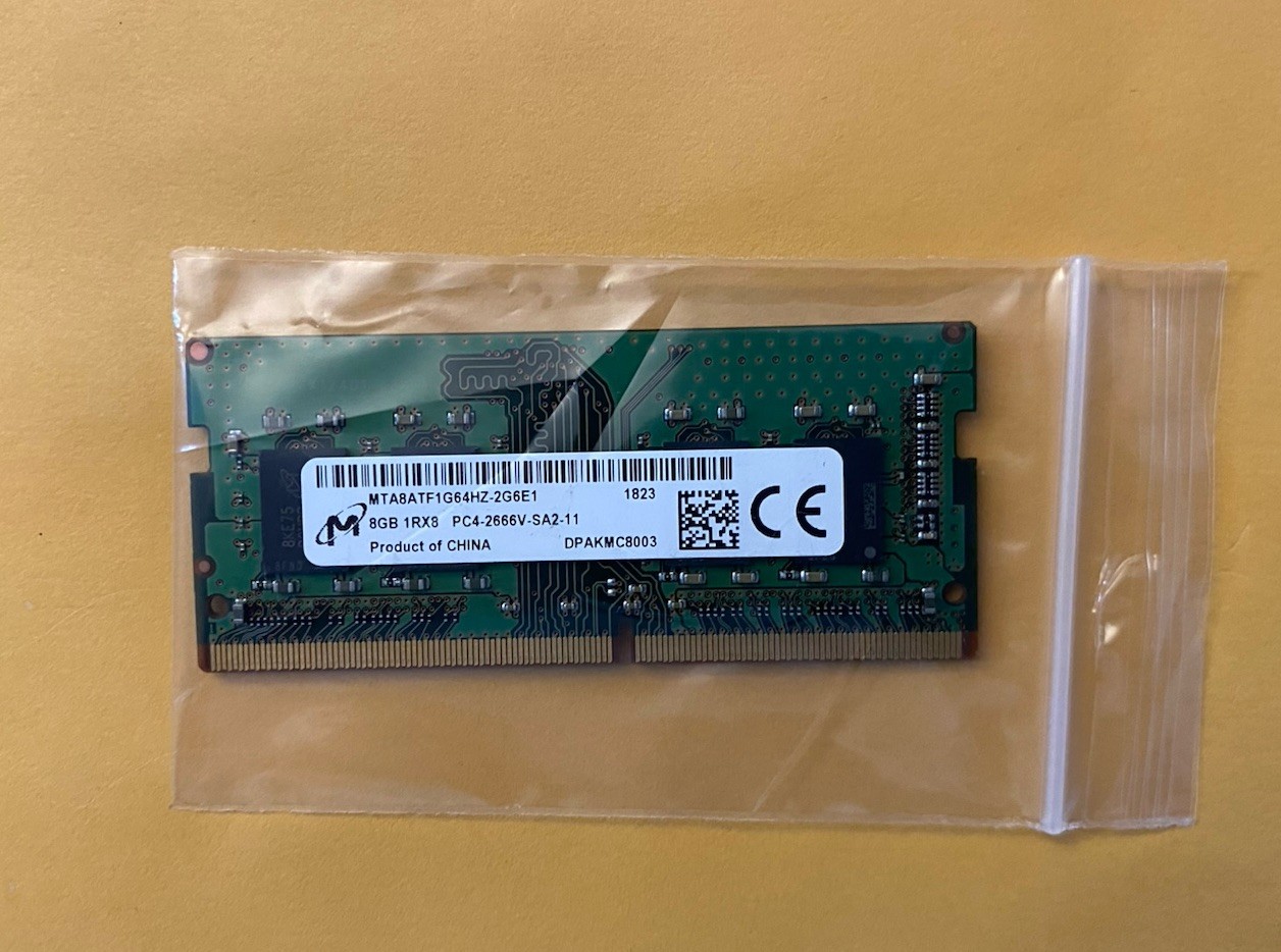 Micron 8GB DDR4 RAM 1Rx8 PC4-2666v-SA2-11 MTA8ATF1G64HZ-2G6E1