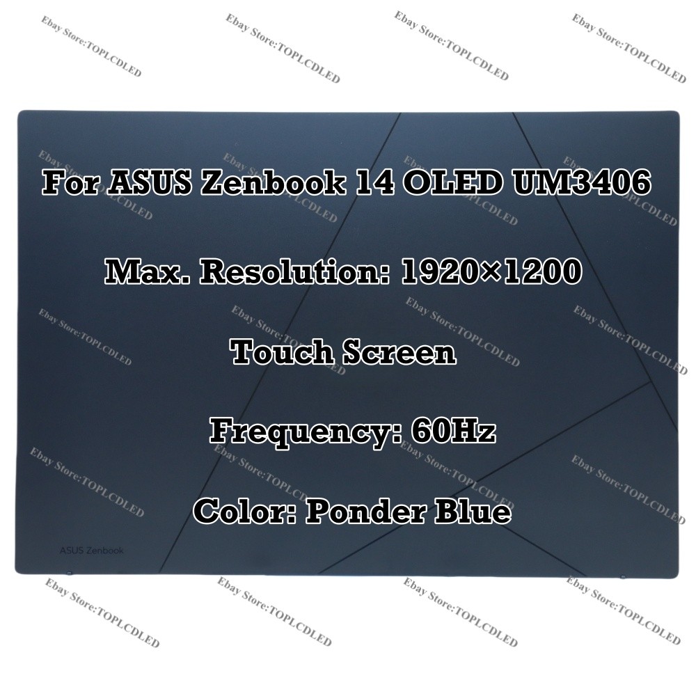 14″ LCD Screen Full Assembly Display Replacement For ASUS Zenbook 14 OLED UM3406