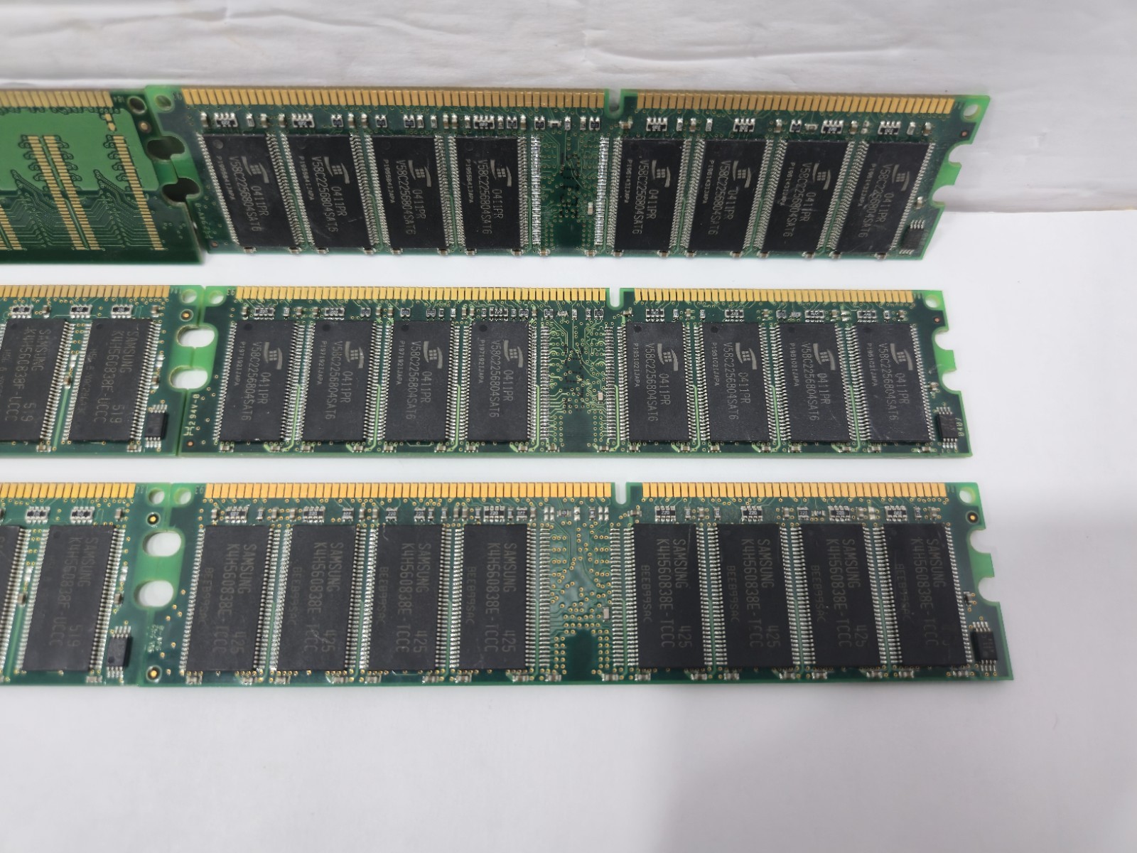 6x Vintage Desktop RAM Lot PC2700U & PC3200U DDR 256MB 512MB Memory Mix CL3/CL2