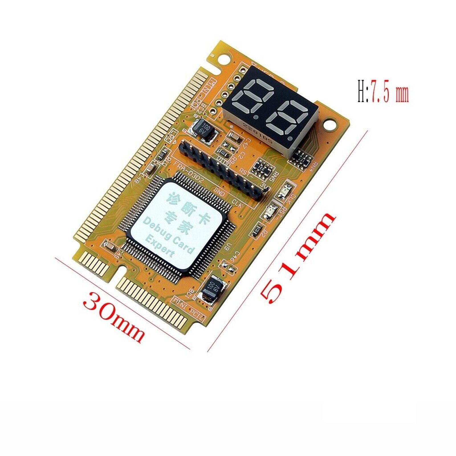 3in1 PC Laptop Analyzer Mini PCI Mini PCI-E LPC Tester Diagnostic Post Test Card