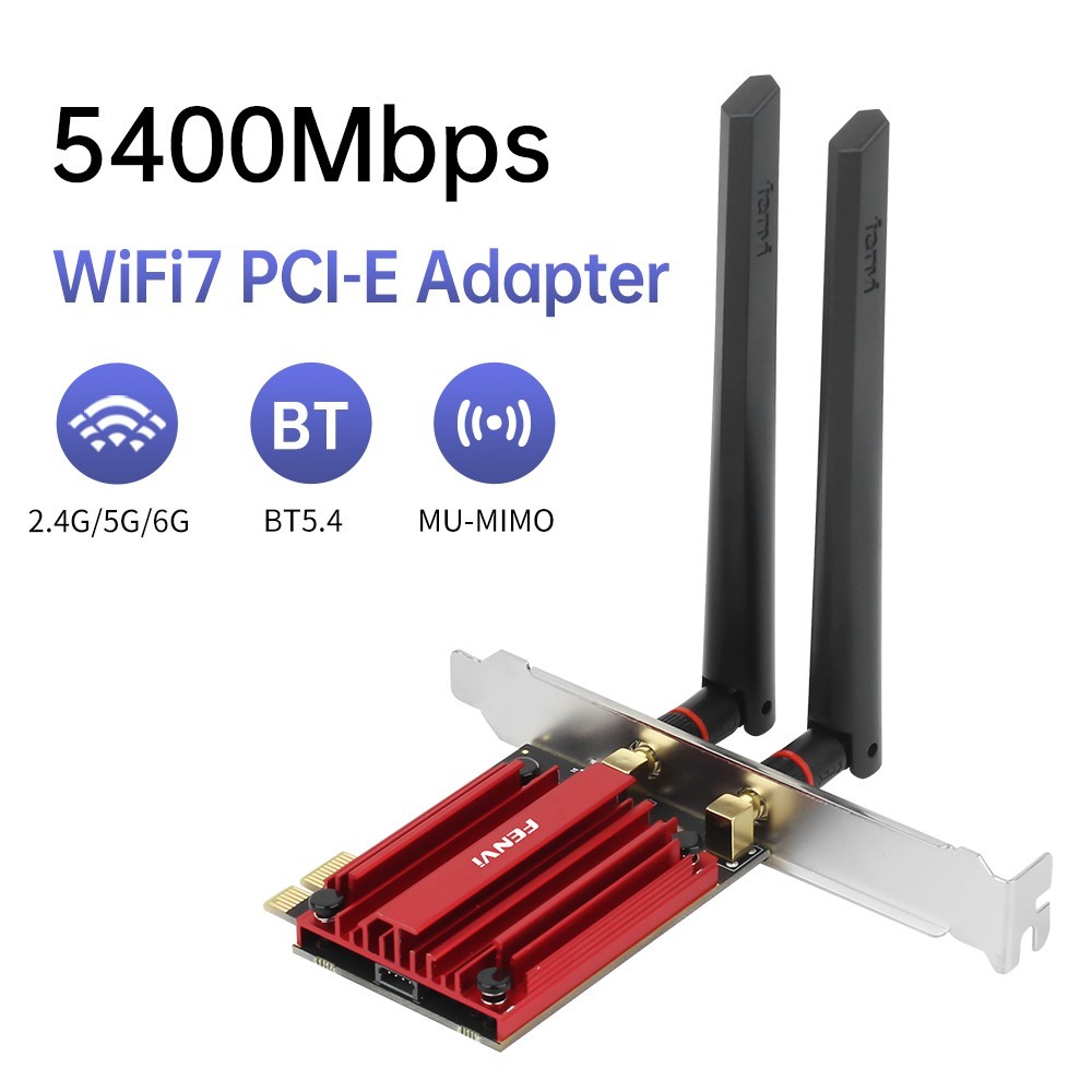 MT7925 WiFi 7 PCIe Adapter BE5400 Tri-Band Wireless Card Bluetooth for Desktop