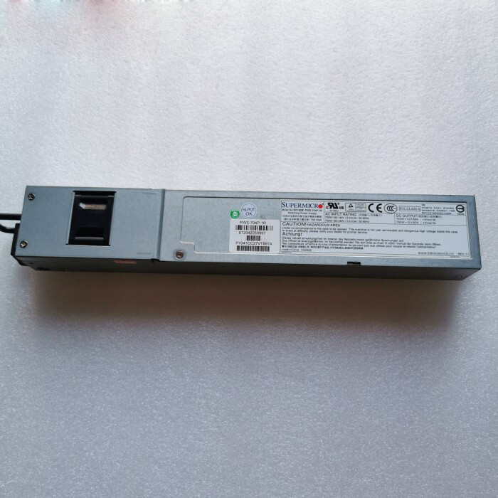 New Supermico PWS-704P-1R 750W 1u Redundant PWS PMBus Gold Efficiency 54.5mm