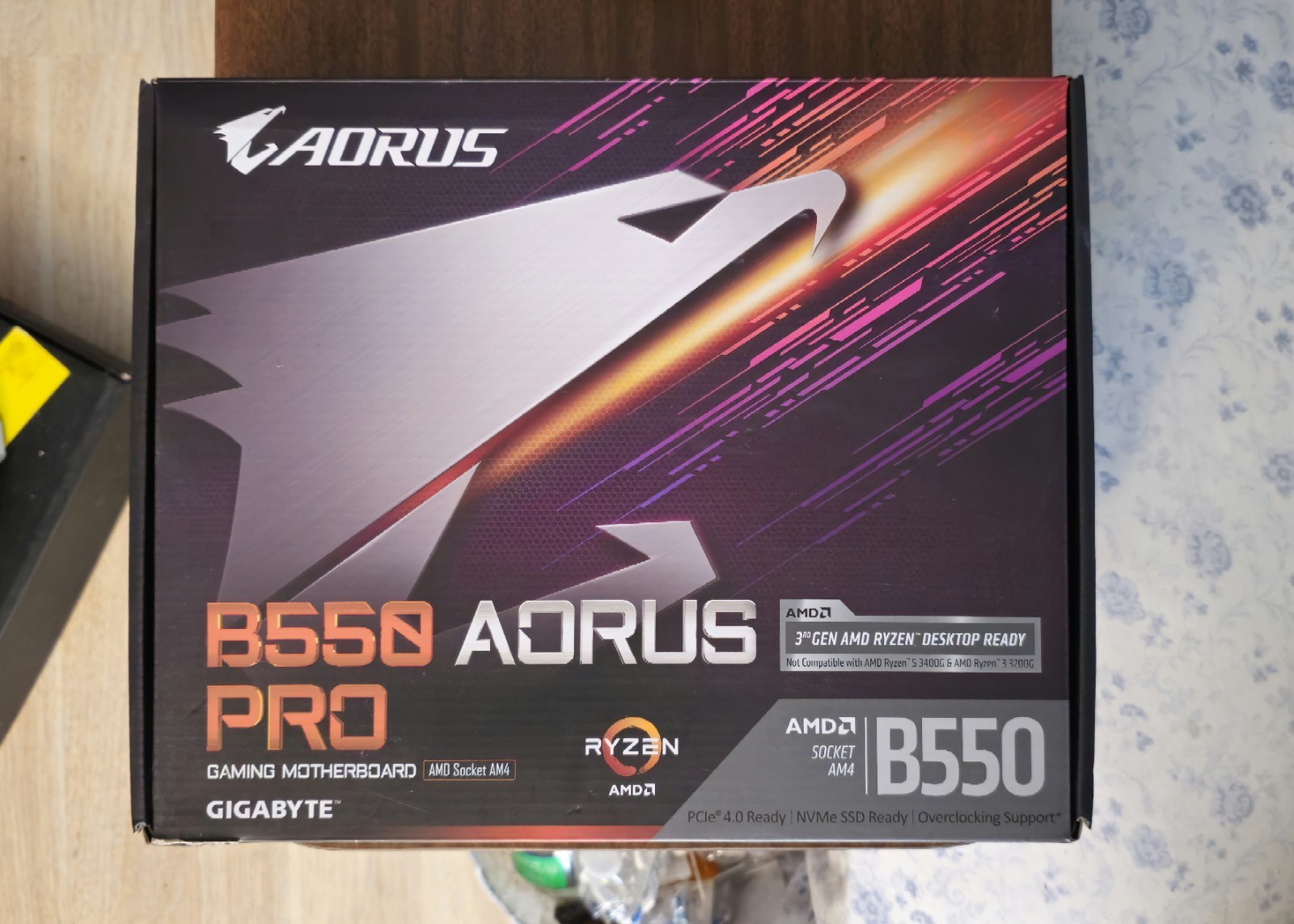 Gigabyte B550 Aorus Pro ATX Motherboard + AMD Ryzen 5 1600 CPU