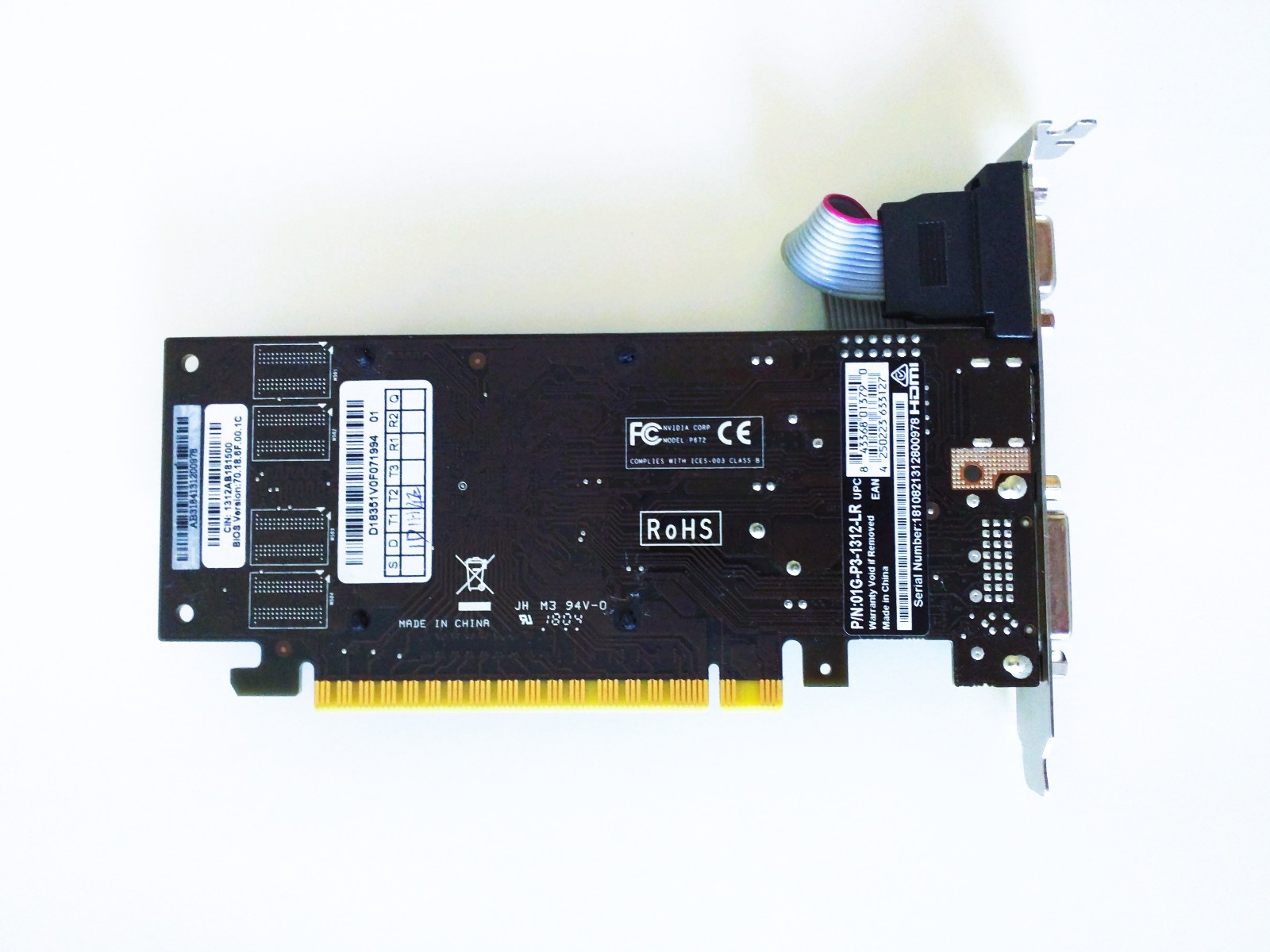 EVGA NVIDIA GeForce 210 1GB DDR3 SDRAM PCIe x16 01G-P3-1312-LR