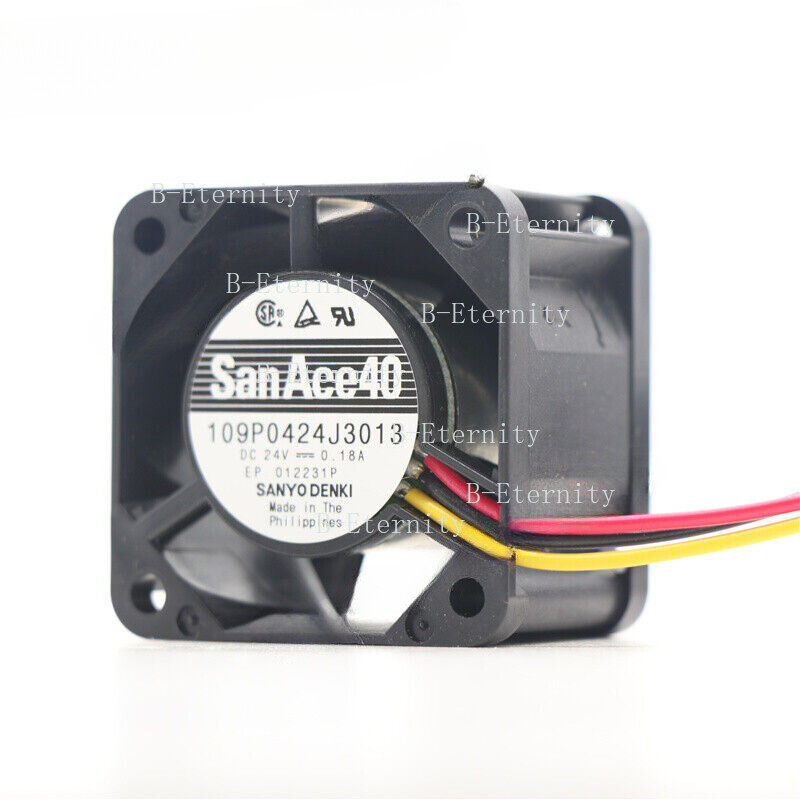 SANYO Denki 109P0424J3013 SanAce Fan DC 24V 0.18A 40*40*28MM 3-wire Cooling Fan
