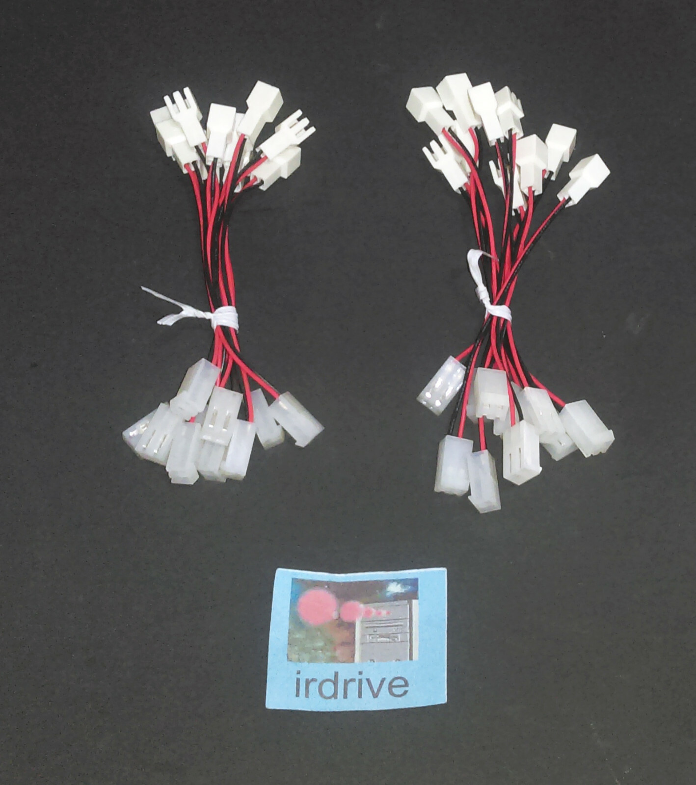 Lot 10: NEW 5in 2-pin Male to 2-pin Female Converter Adapter Motherboard Cables