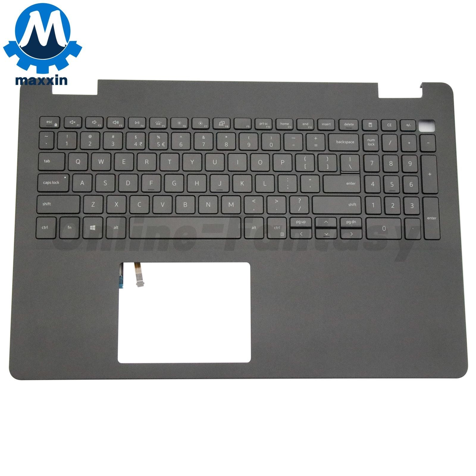 New For Dell Inspiron 15 3501 3505 Palmrest Backlit Keyboard 033HPP Black US