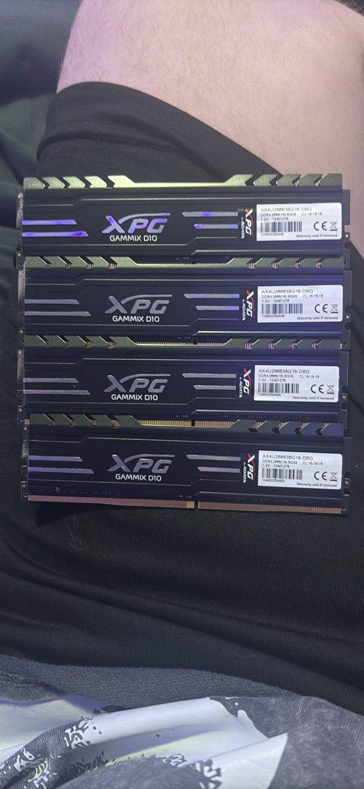 XPG GAMMIX D10 DDR4-2666 32GB (4x8GB) DIMM Desktop RAM Modules