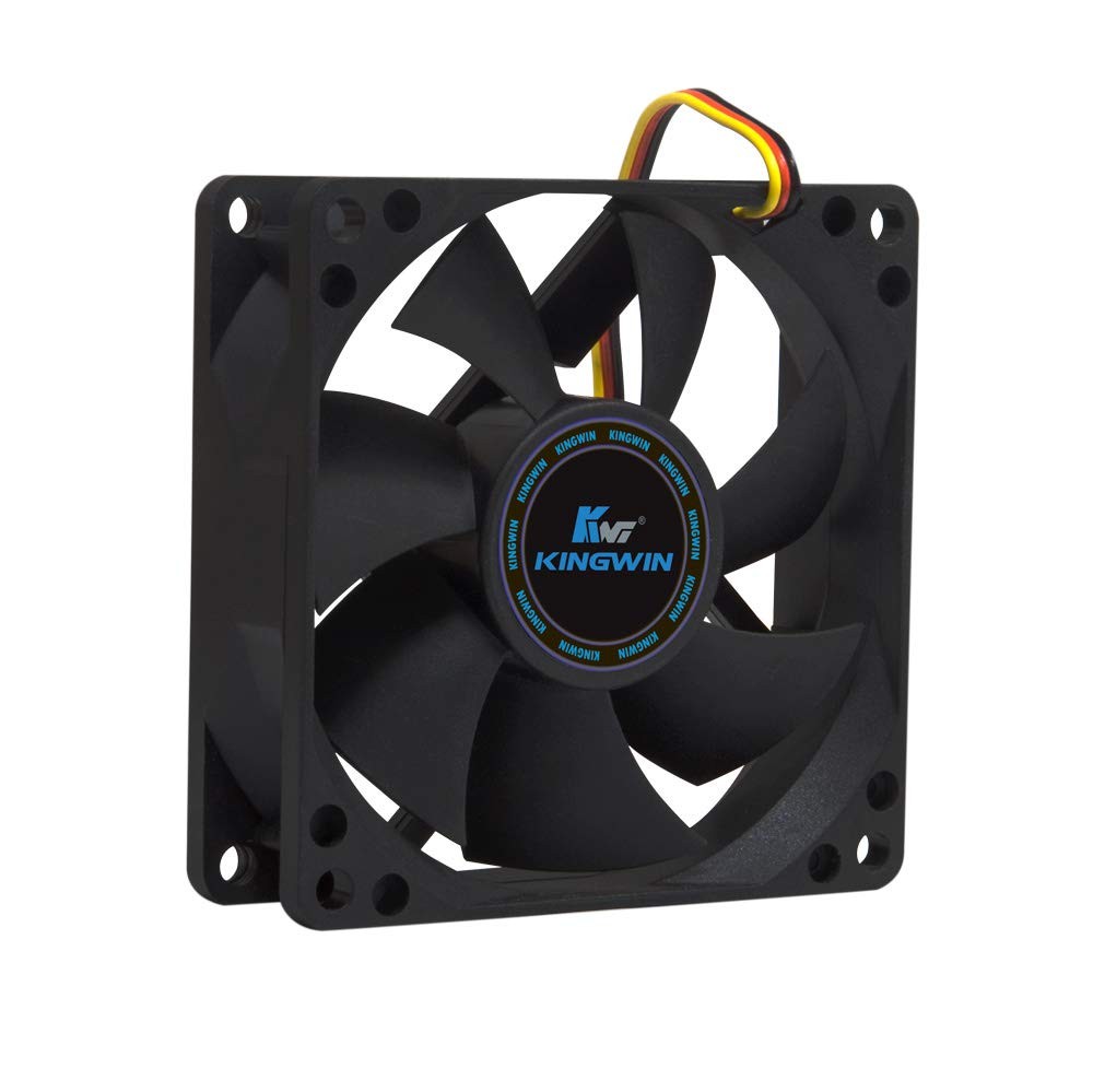 Kingwin 80mm Silent Fan – Quiet PC Cooling for 1 Count (Pack of 1), Black