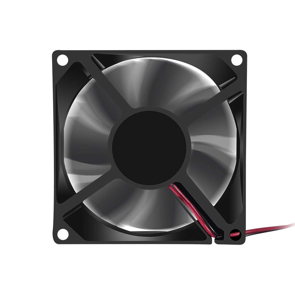 2Pcs 12V 3.14in 0.98in Fan 80mm x 80mm x 25mm Fan DC 12V 8025 Brushless