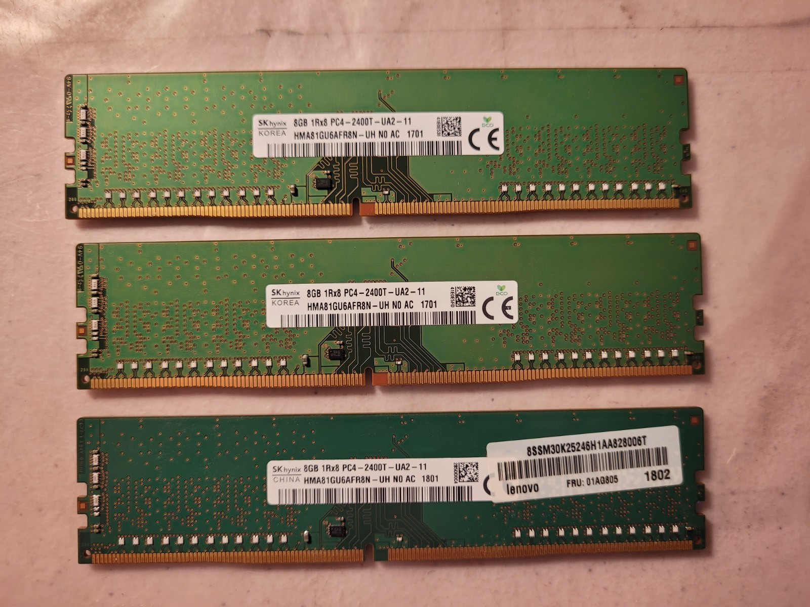 Skhynix 8GB PC4-2400 PC4 19200 DDR4 2400MHz 1Rx8 Desktop Memory RAM