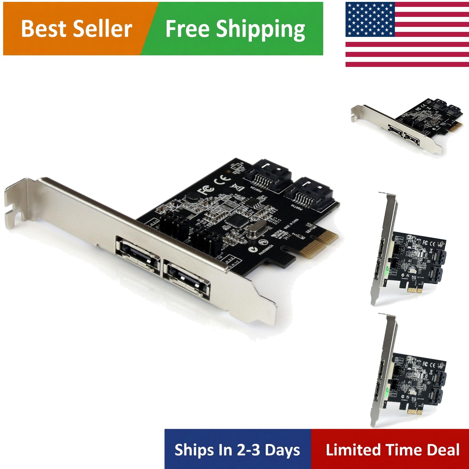 Professional 2-Port PCIe SATA III eSATA Controller Card – Enhance Storage Today