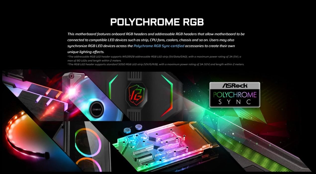 ASRock X570S PG Riptide Motherboard, compatible with AMD Ryzen 5000 series CPUs