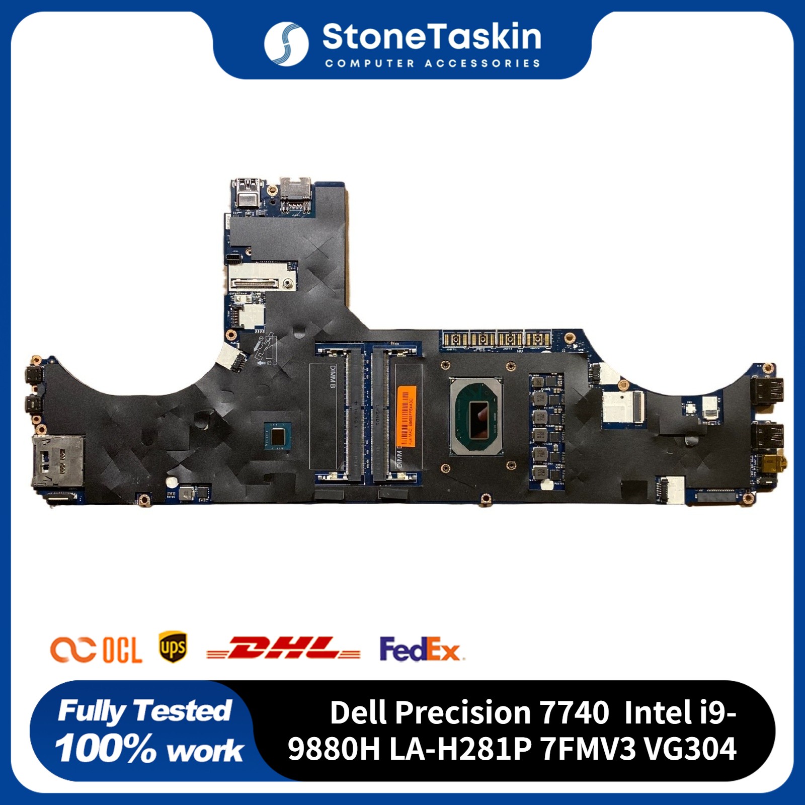For Dell Precision 7740 Motherboard Intel i9-9880H LA-H281P 7FMV3 VG304