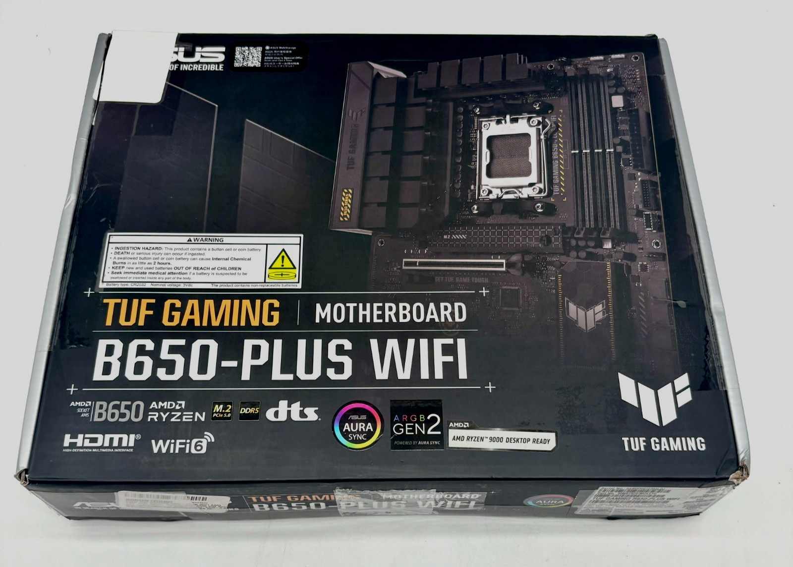 ASUS TUF GAMING B650-PLUS WIFI AM5 Motherboard with PCIe 5.0 & WiFi 6