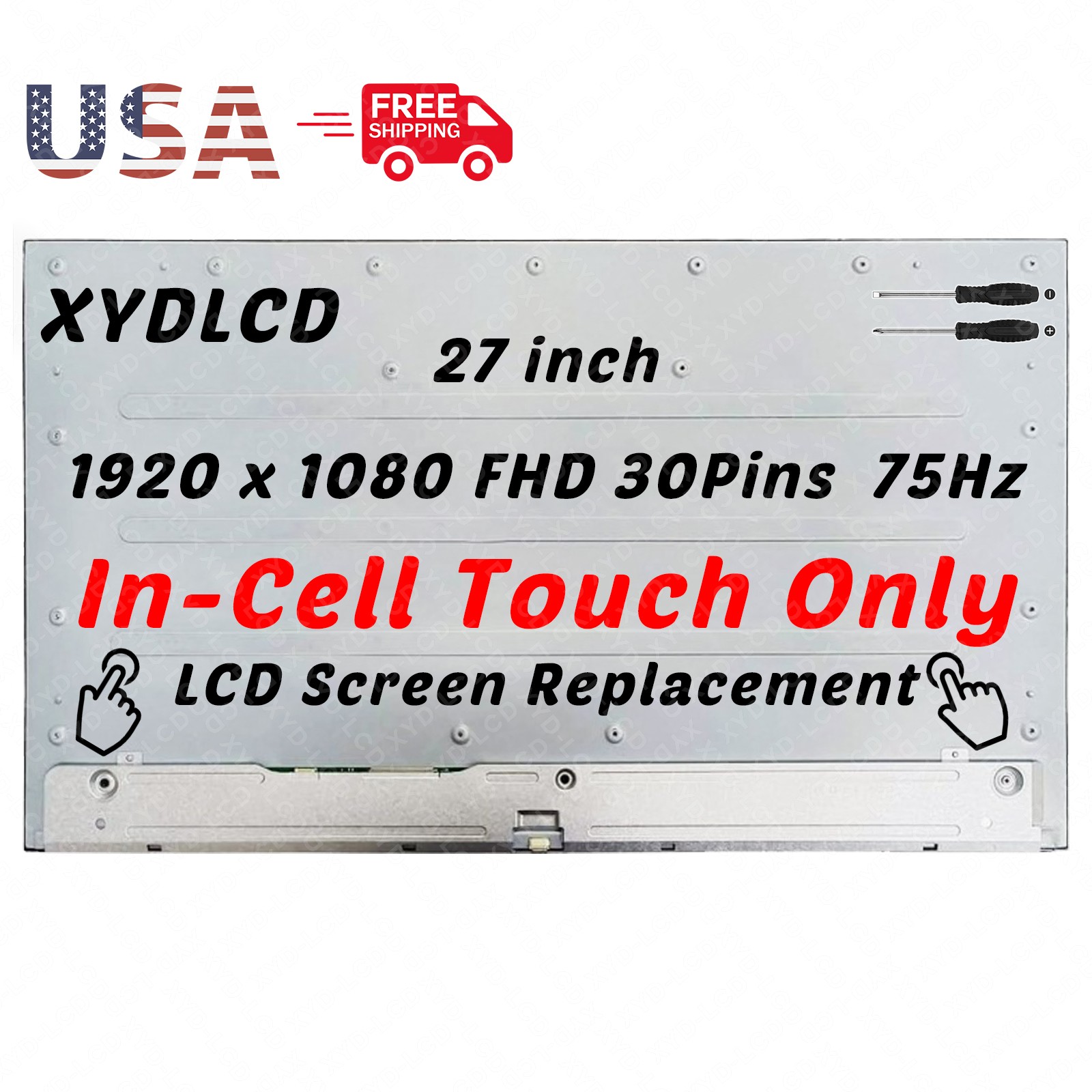 27in for HP 27-CR0054 27-CR0055NS AIO LCD Touch Screen Display Panel Replacement