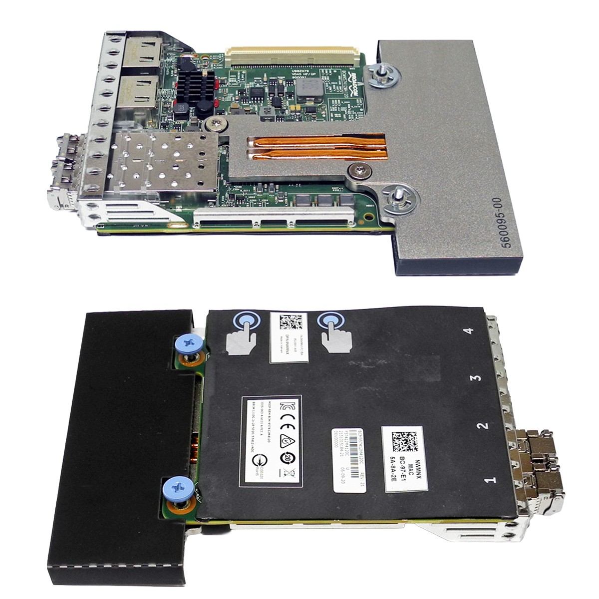 DELL 0MWMNX Broadcom 57412 4-Port (2x10Gb SFP+/2x1GbE RJ45) OCP 3.0 Mezz Card