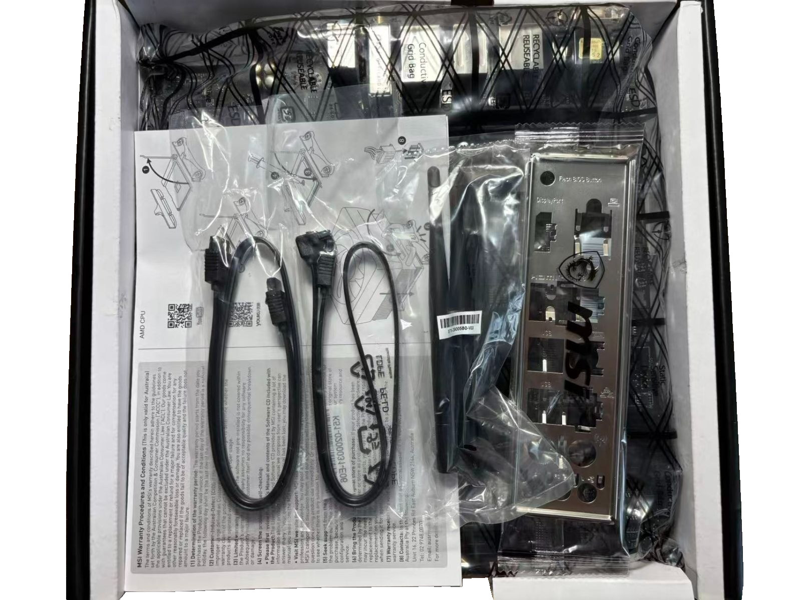 MSI B550M PRO-VDH WIFI AM4 AMD B550 mATX Motherboard Open Box Unused