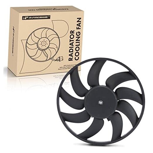 Left Engine Radiator Cooling Fan Assembly Compatible with Select Left Side